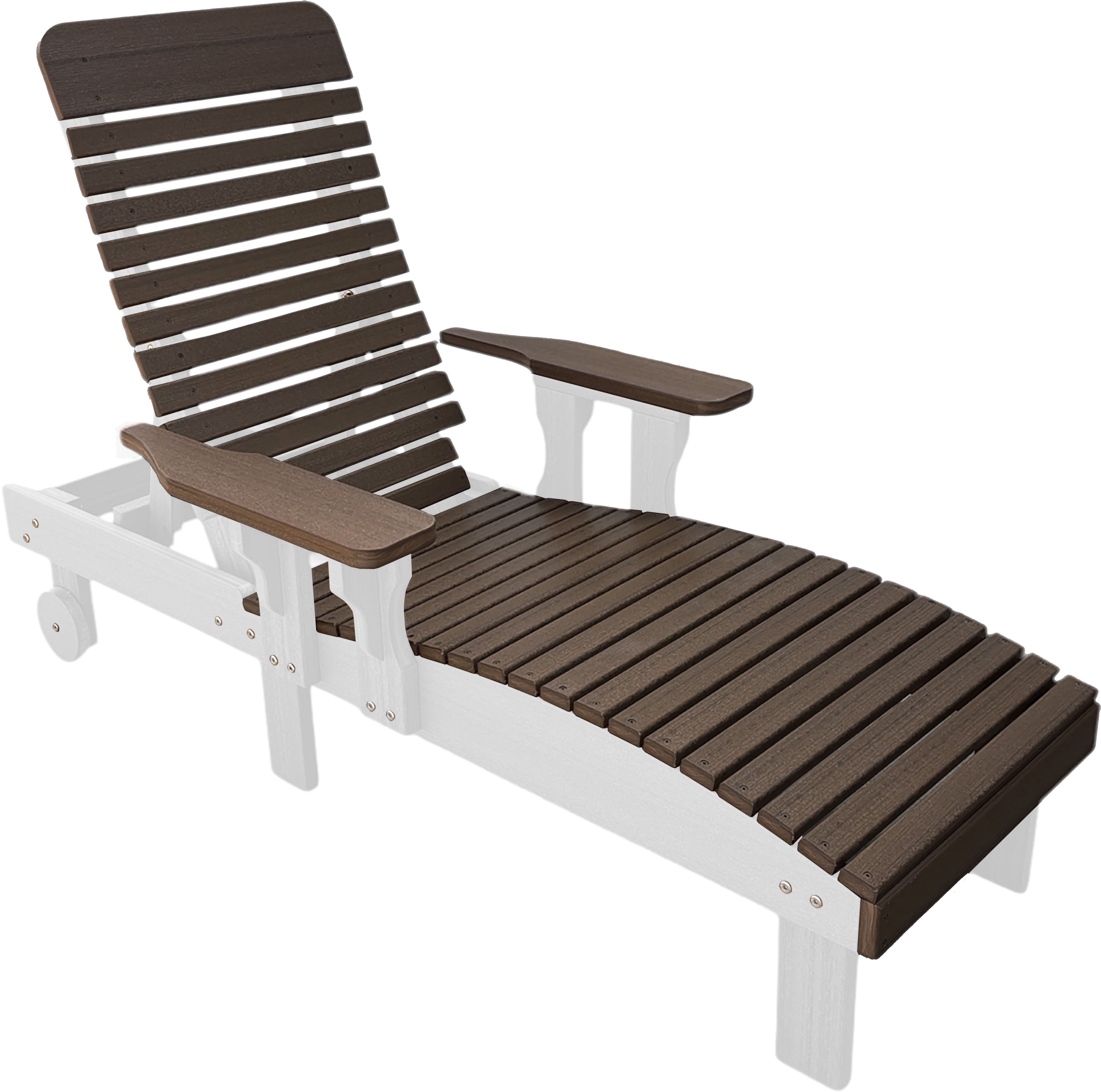 Traditional Chaise Lounge With Wheels And Adjustable Back