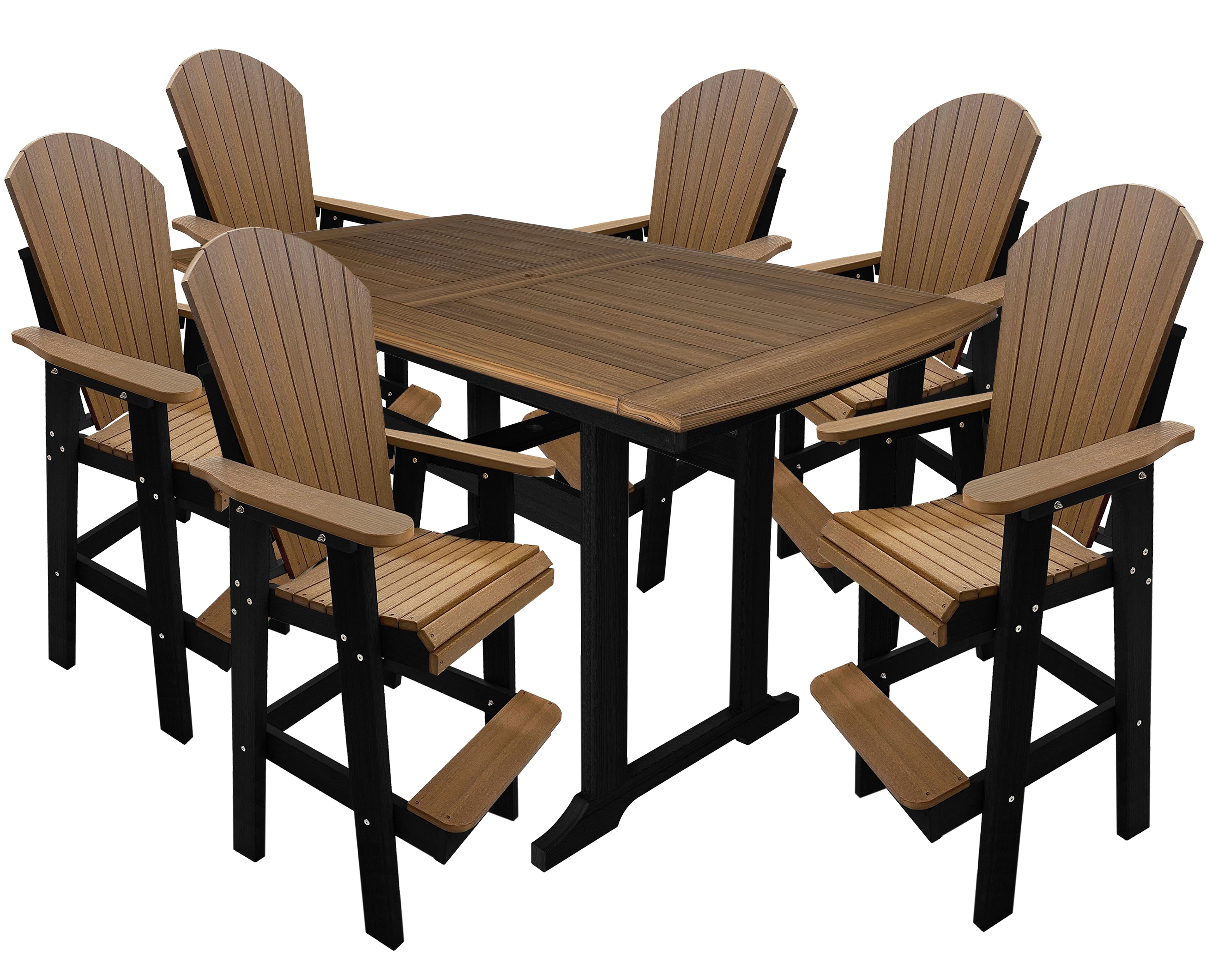 7-Piece Lakeside Adirondack Bar Set - New