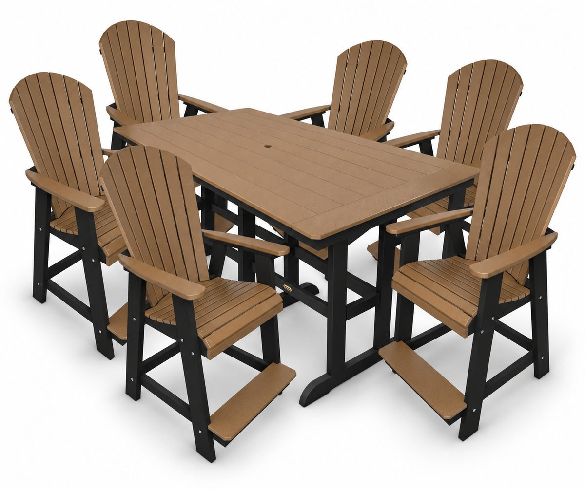 7-Piece Oceanview Adirondack Counter Set