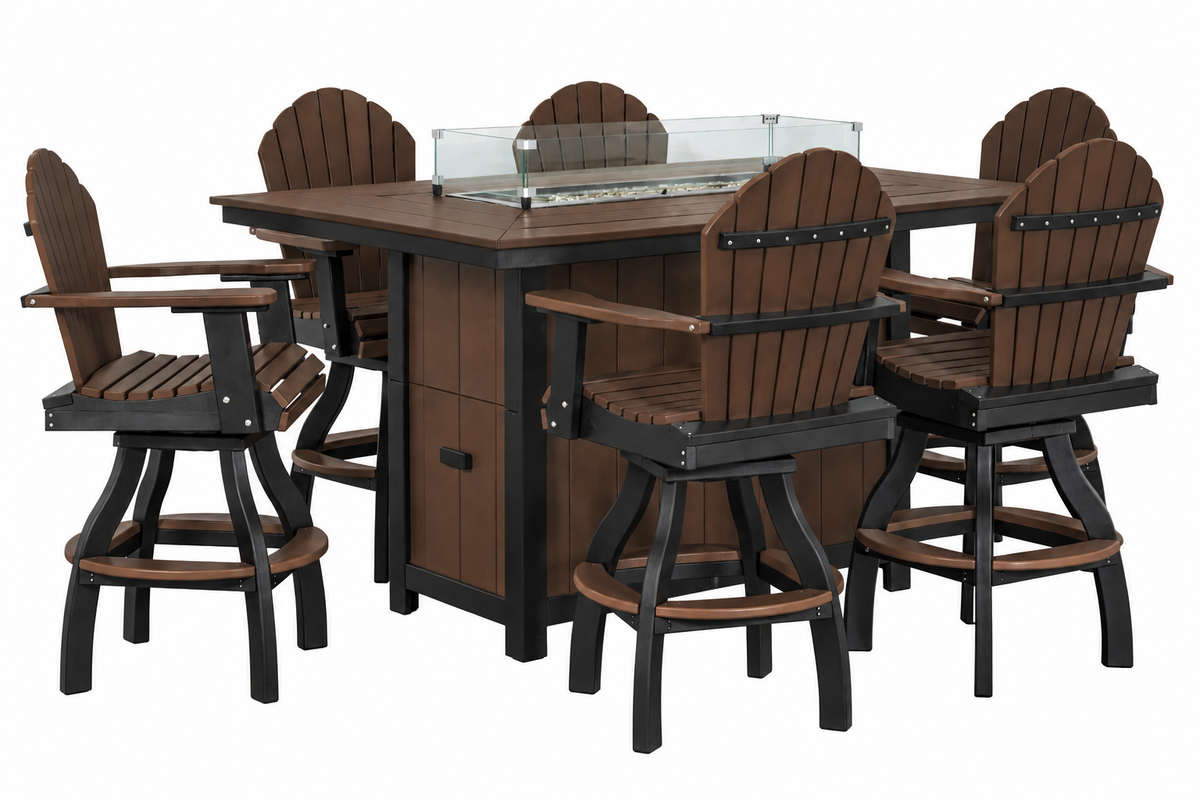 7-Piece Nantucket Counter Height Fire Pit Table Set