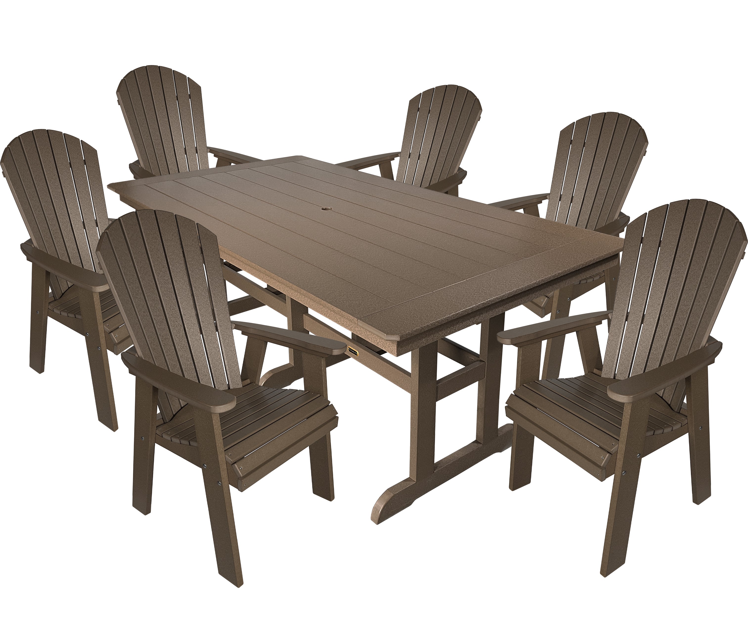 7-Piece Oceanview Adirondack Dining Set - Fully Assembled