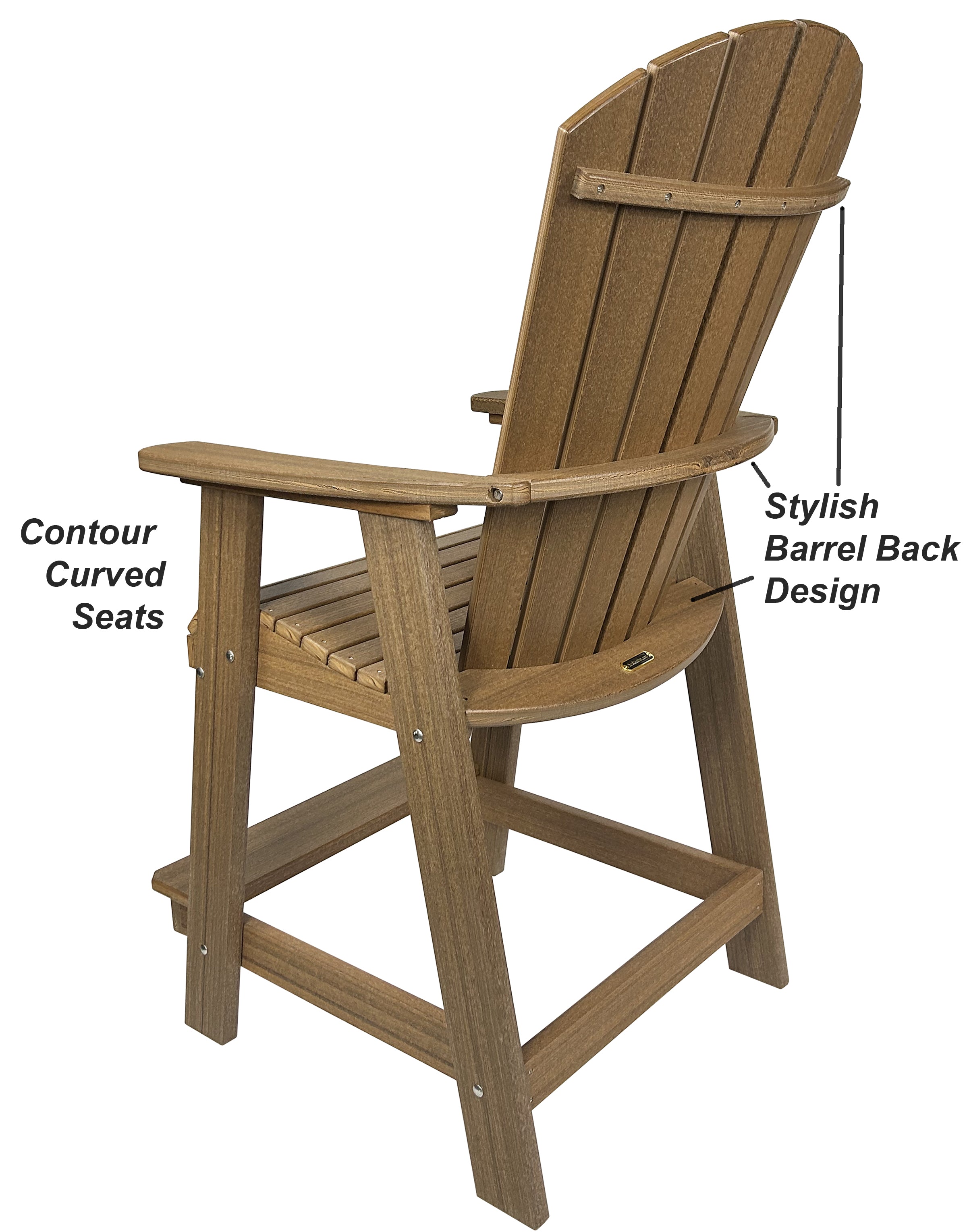 7-Piece Oceanview Adirondack Counter Set - Fully Assembled