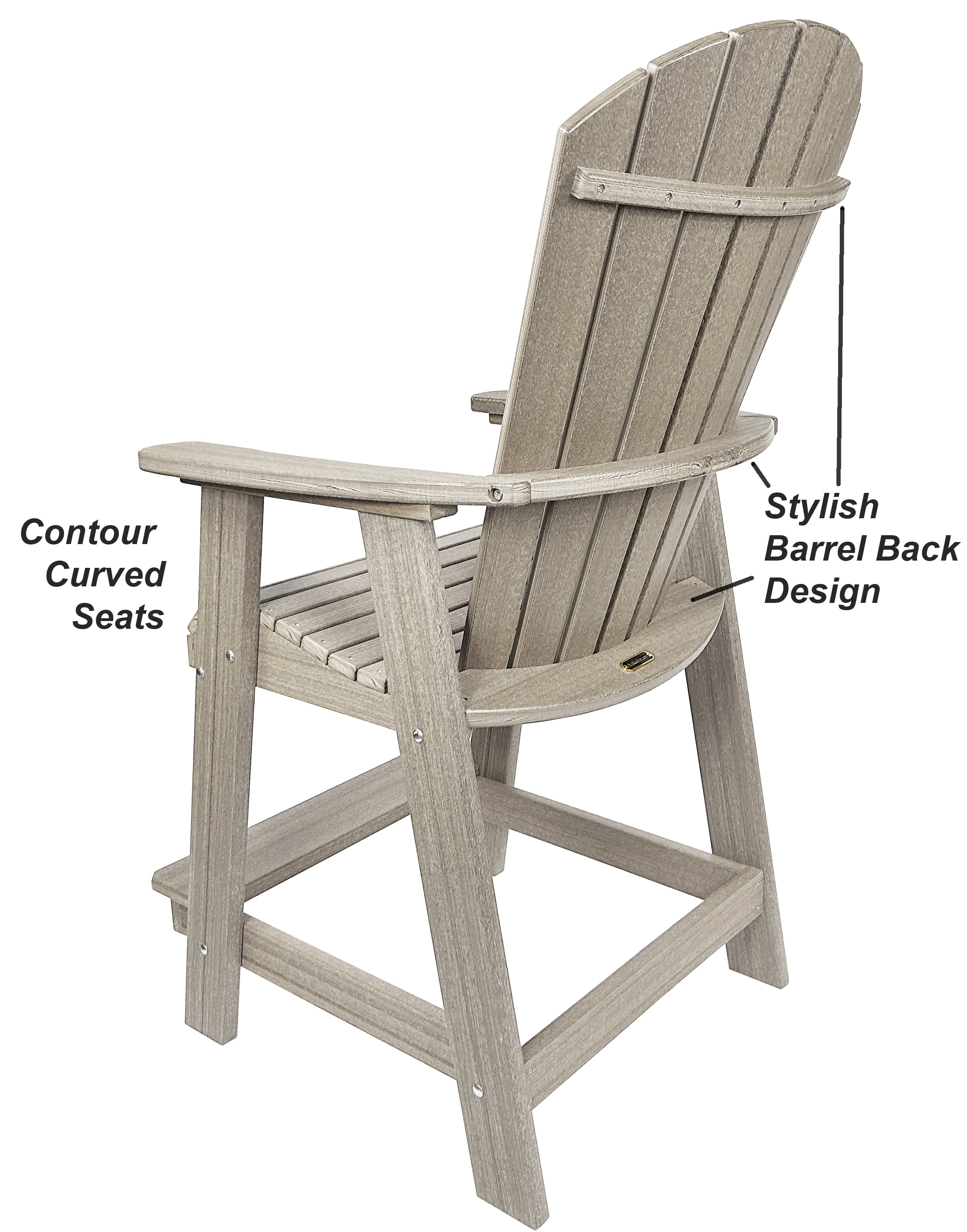Oceanview Adirondack Counter Chair