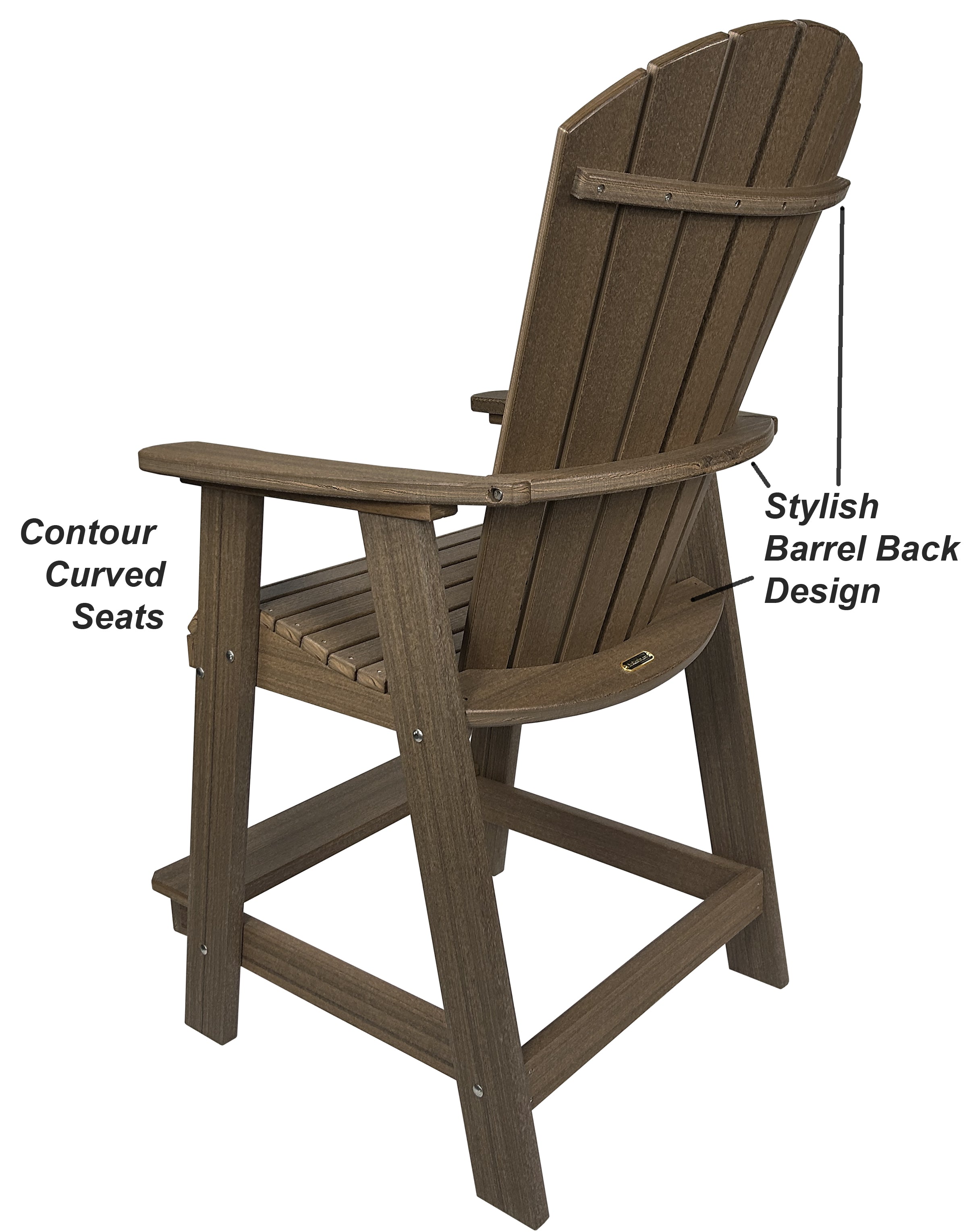 Oceanview Adirondack Counter Chair