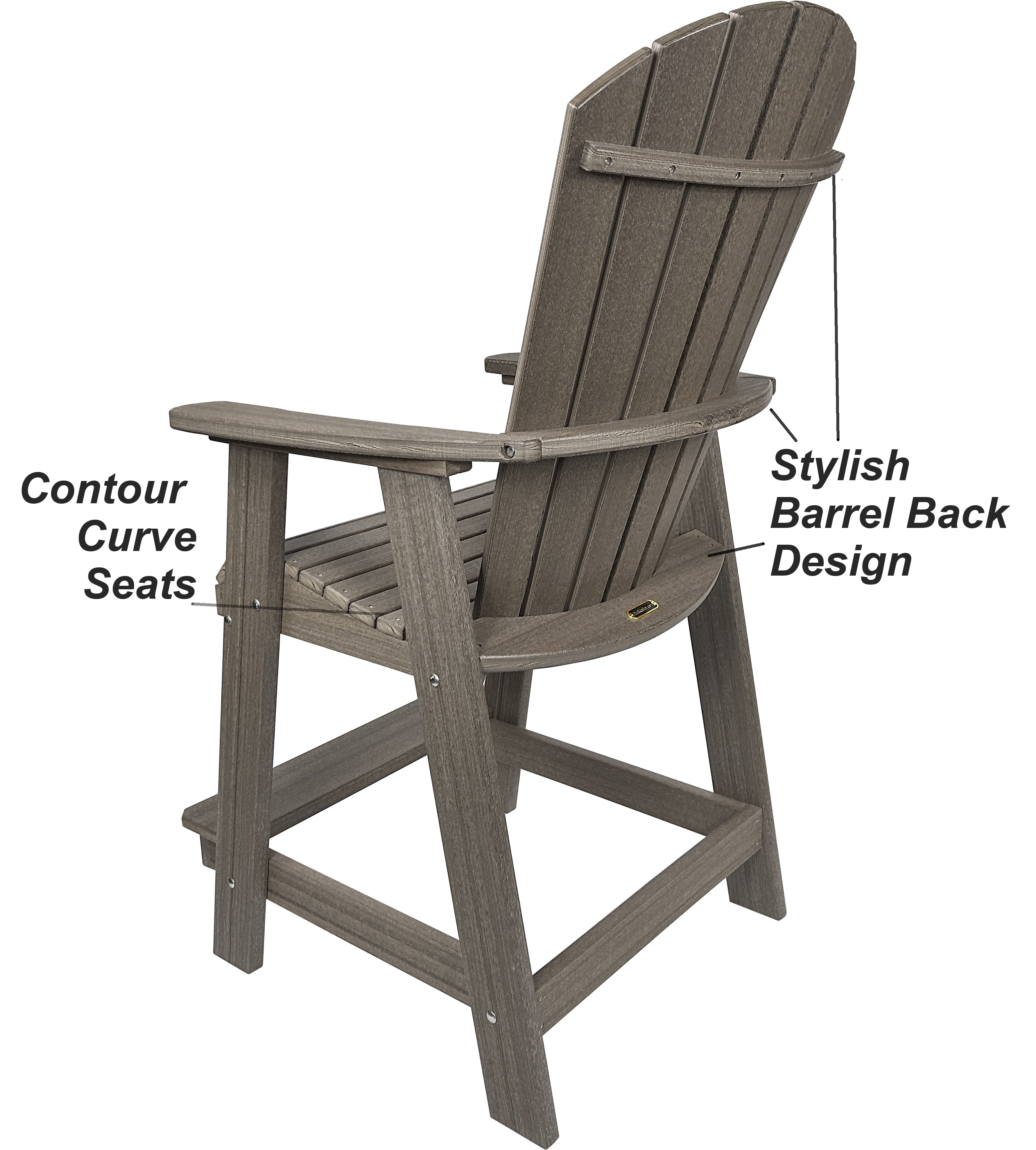 Oceanview Adirondack Counter Chair