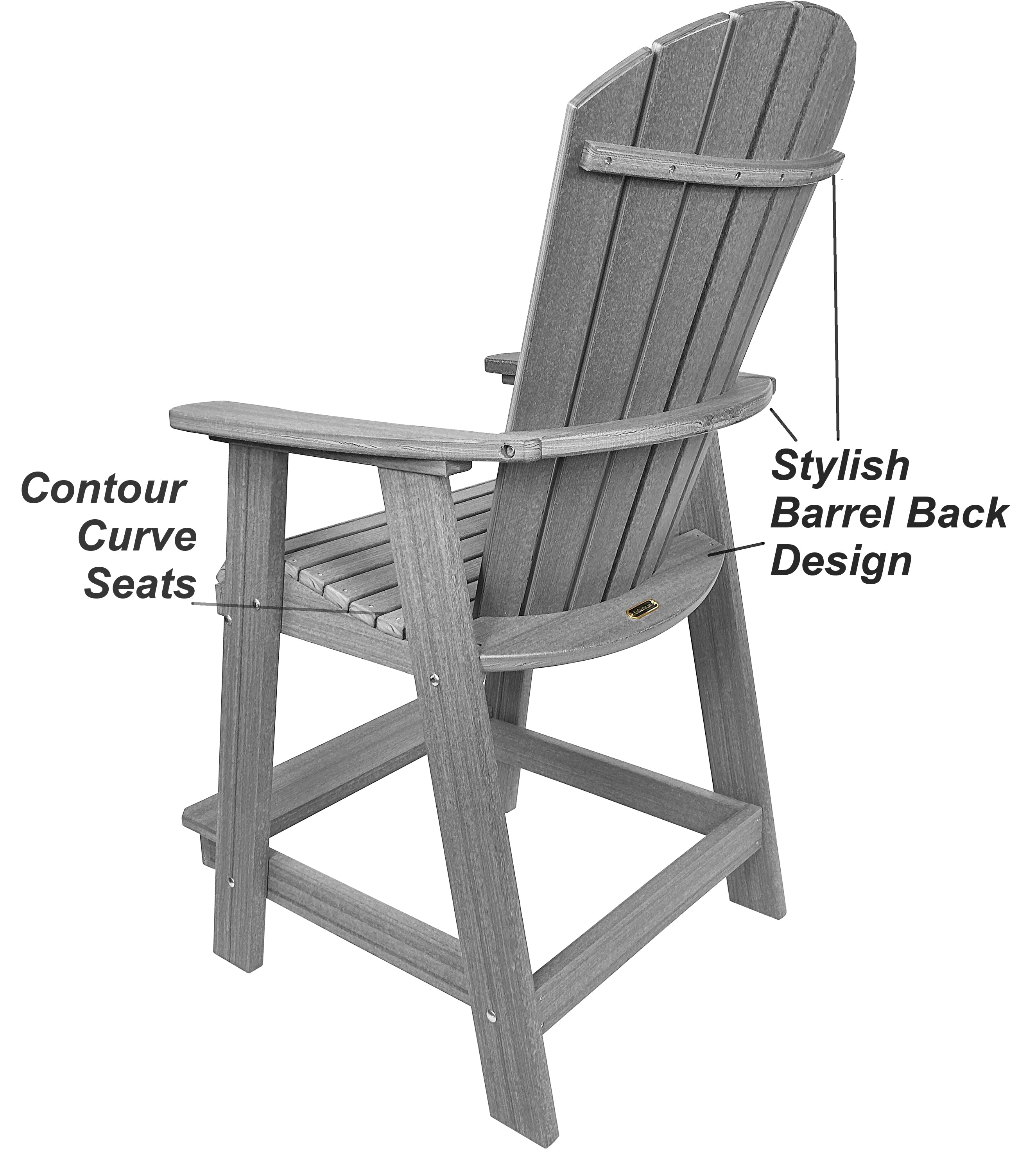 Oceanview Adirondack Counter Chair