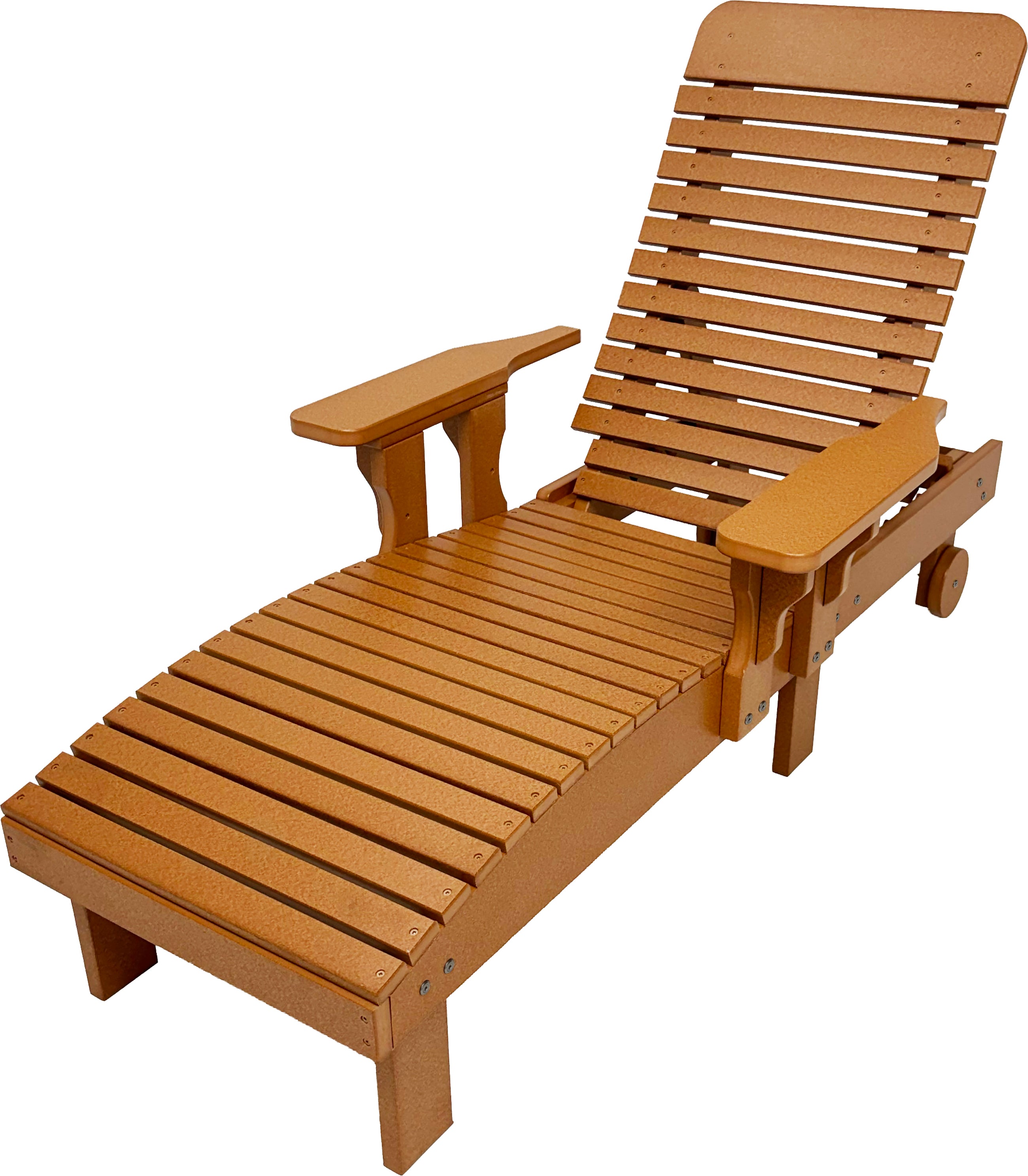 Traditional Chaise Lounge With Wheels And Adjustable Back