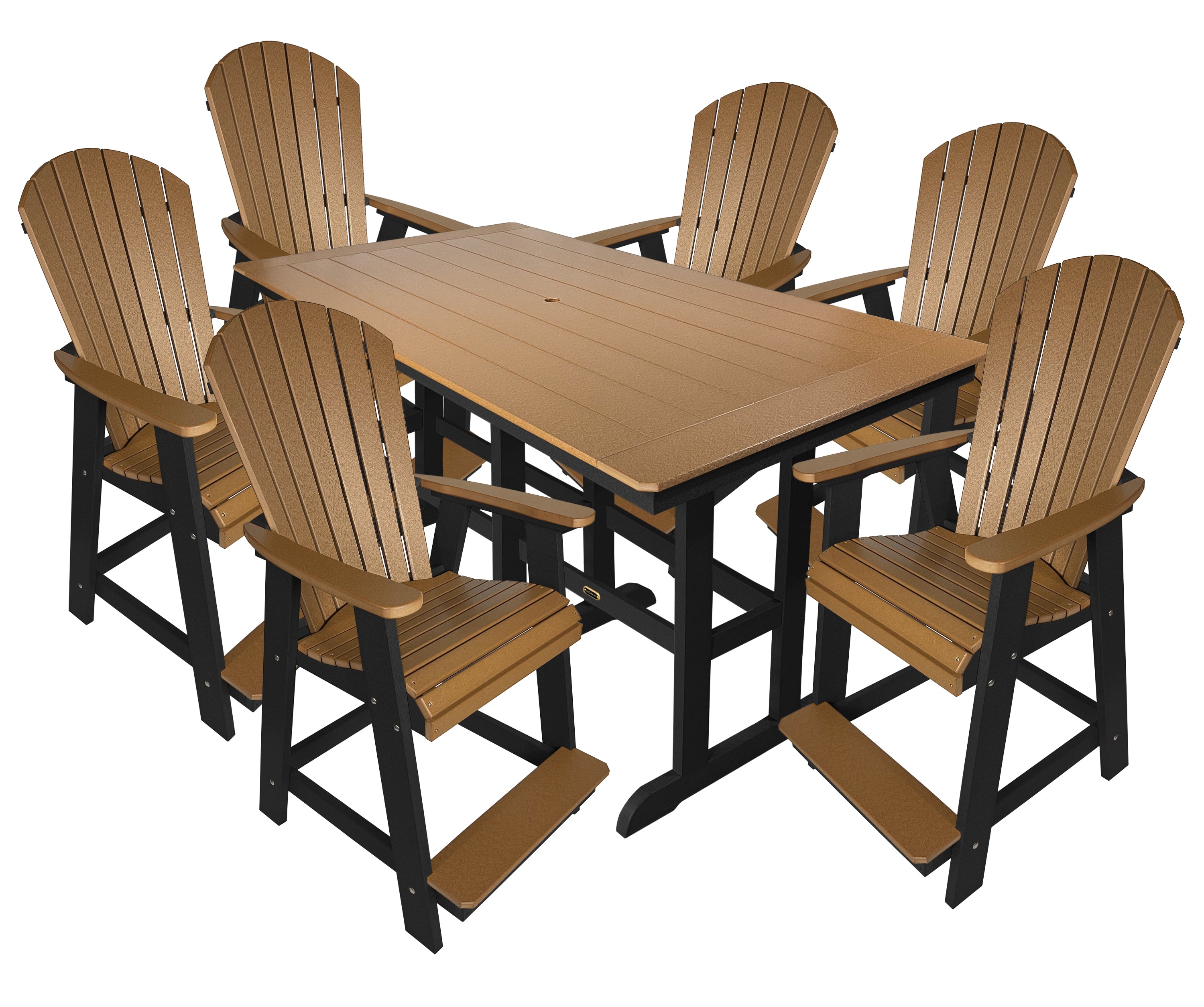 7-Piece Oceanview Adirondack Counter Set - Fully Assembled