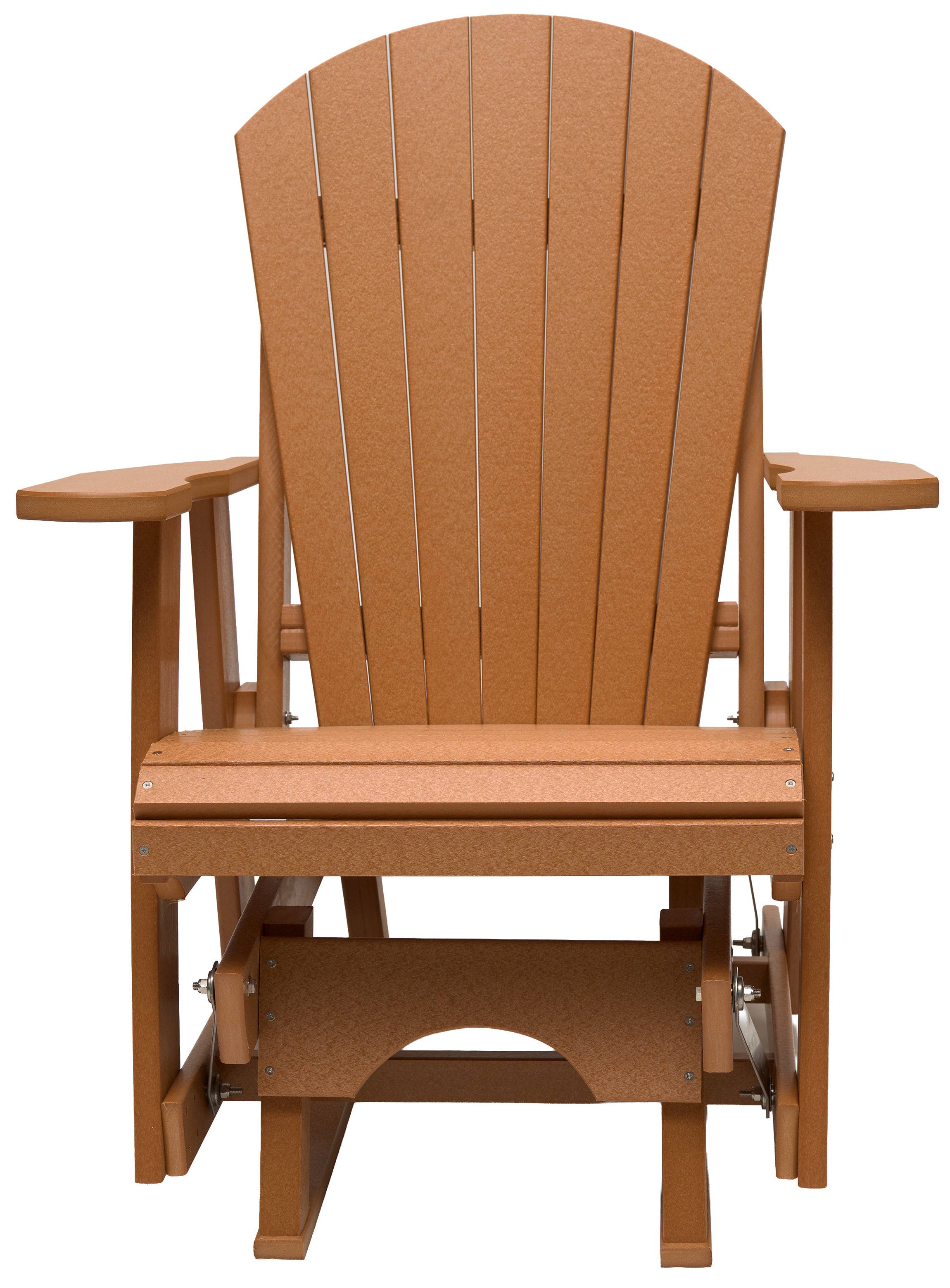 Set of 2 Adirondack Single Gliders With Two Tier End Table