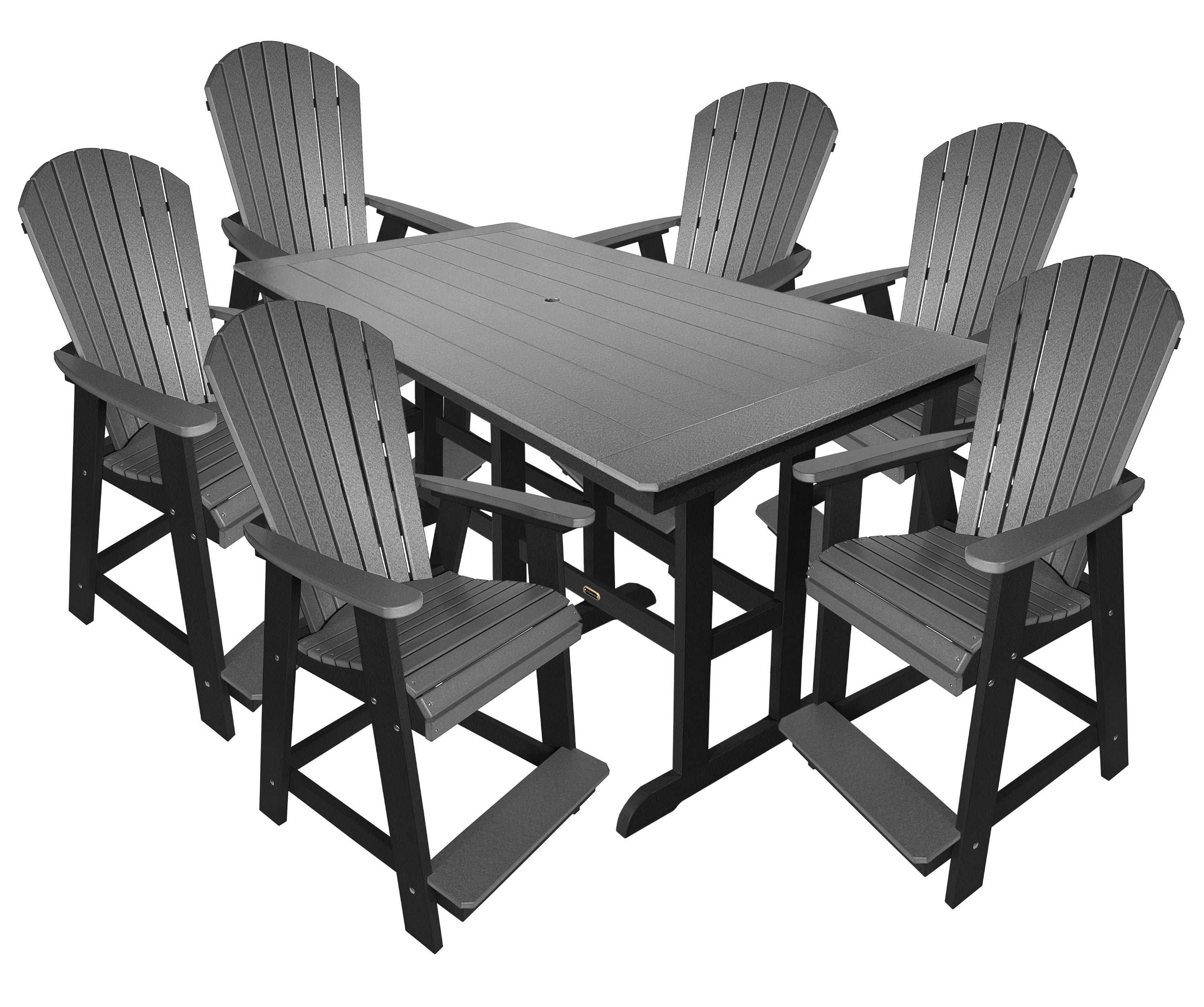 7-Piece Oceanview Adirondack Counter Set - Fully Assembled