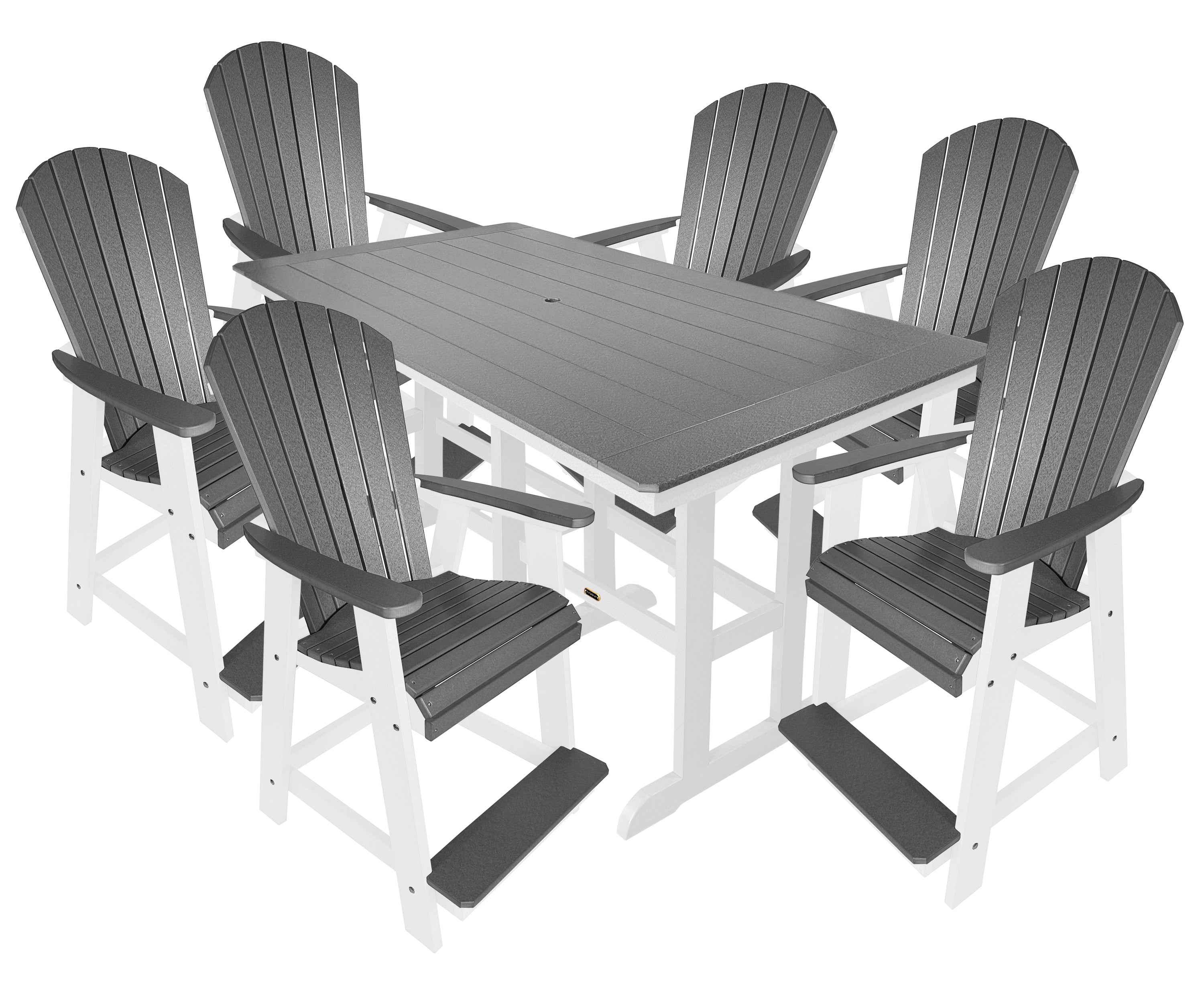 7-Piece Oceanview Adirondack Counter Set - Fully Assembled