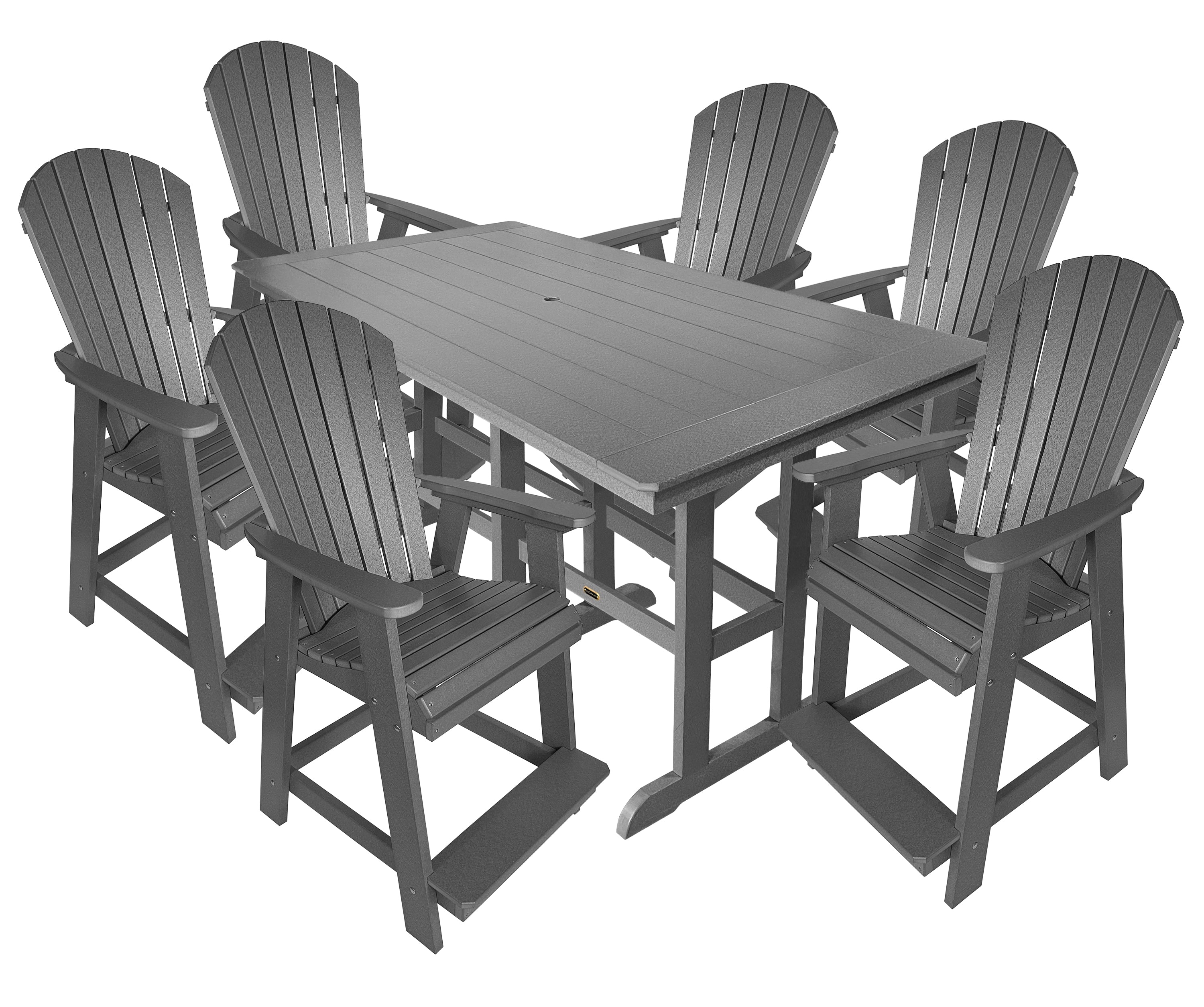 7-Piece Oceanview Adirondack Counter Set - Fully Assembled