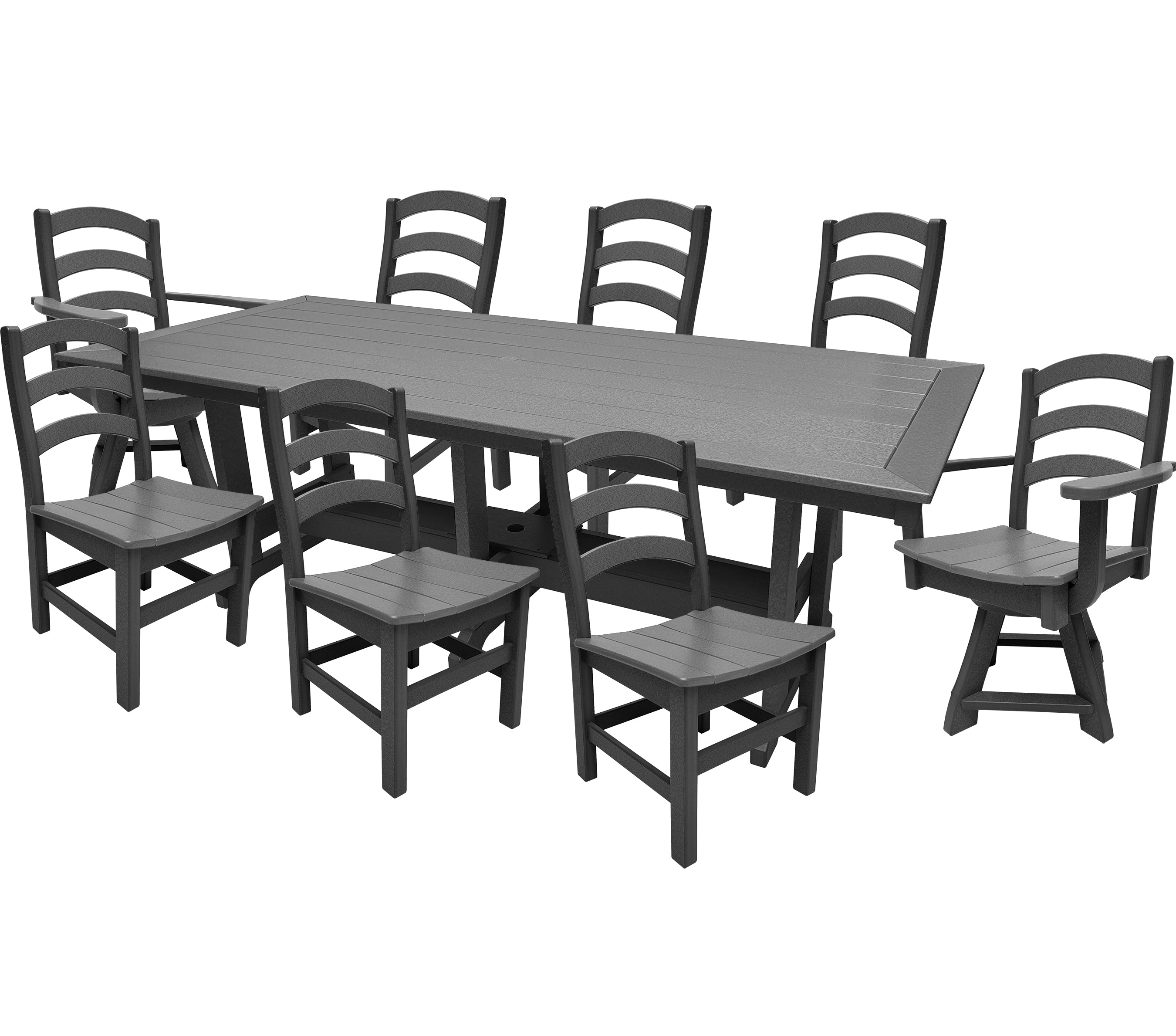9-Piece Gardenia Dining Set With Two Swivel Chairs