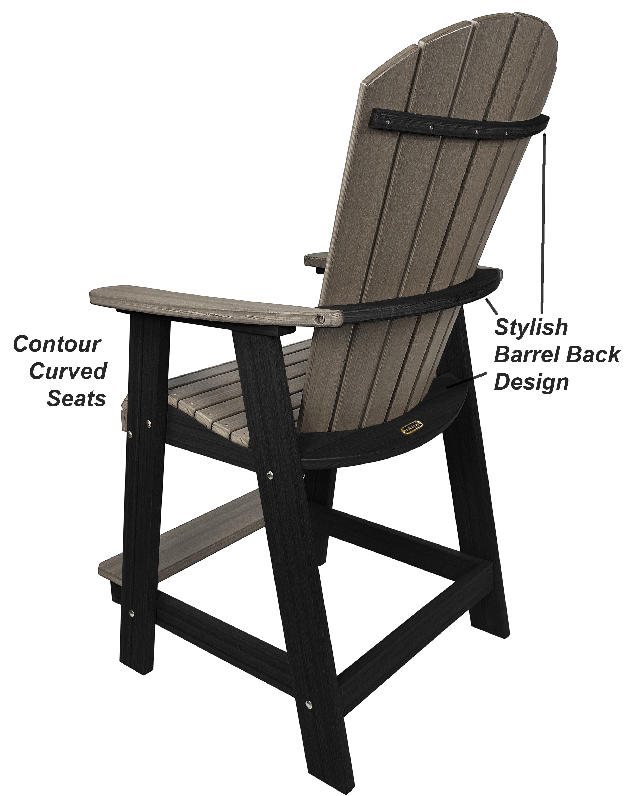 Oceanview Adirondack Counter Chair