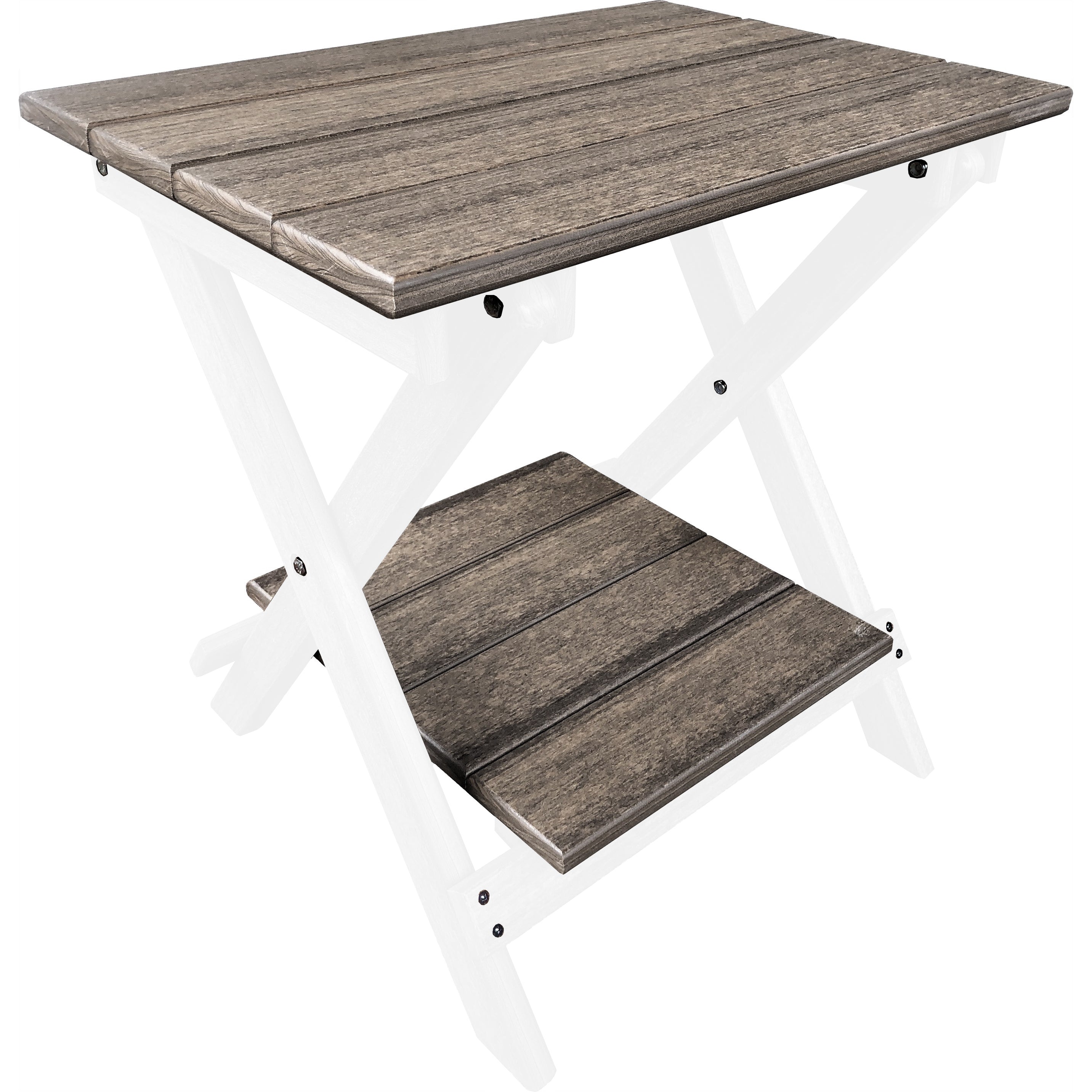 Folding Side Table w/ Removable Serving Tray - Ships Fully Assembled