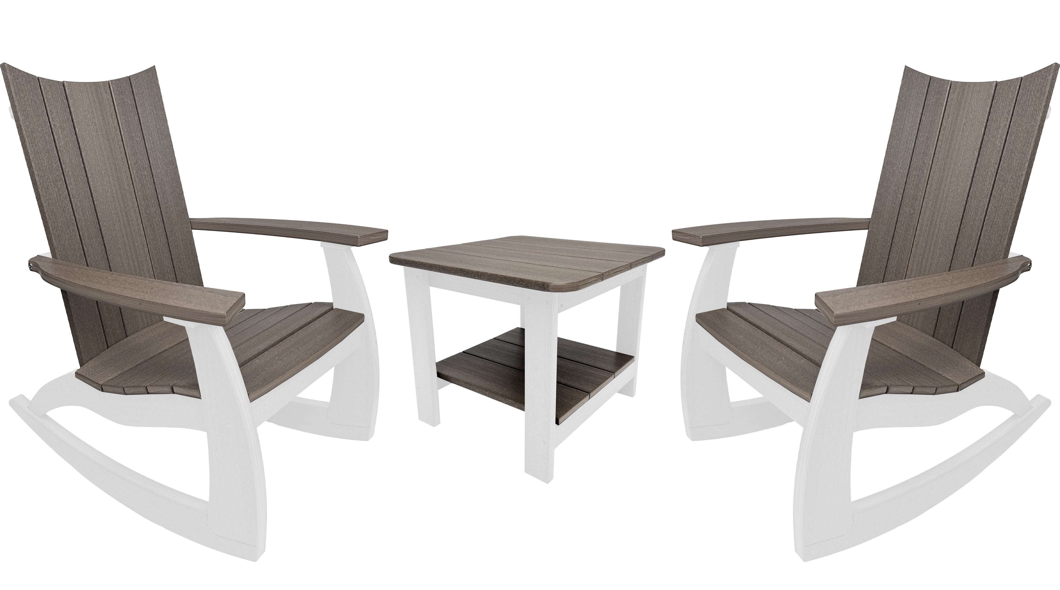 3-Piece Edge Modern Porch Rocker Set