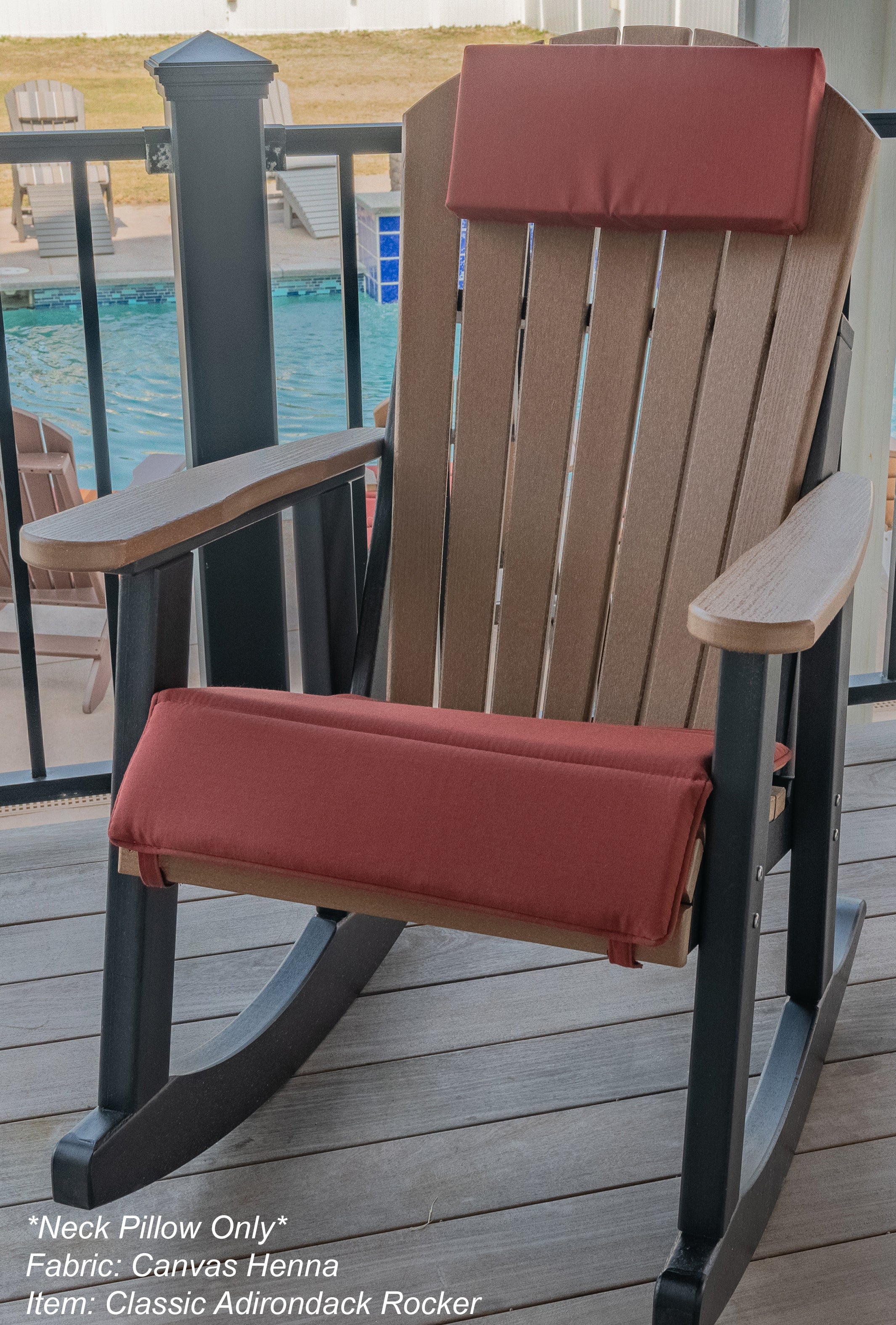 Neck Pillow With Velcro Ties in Sunbrella® Fabric (18 Colors Options!)