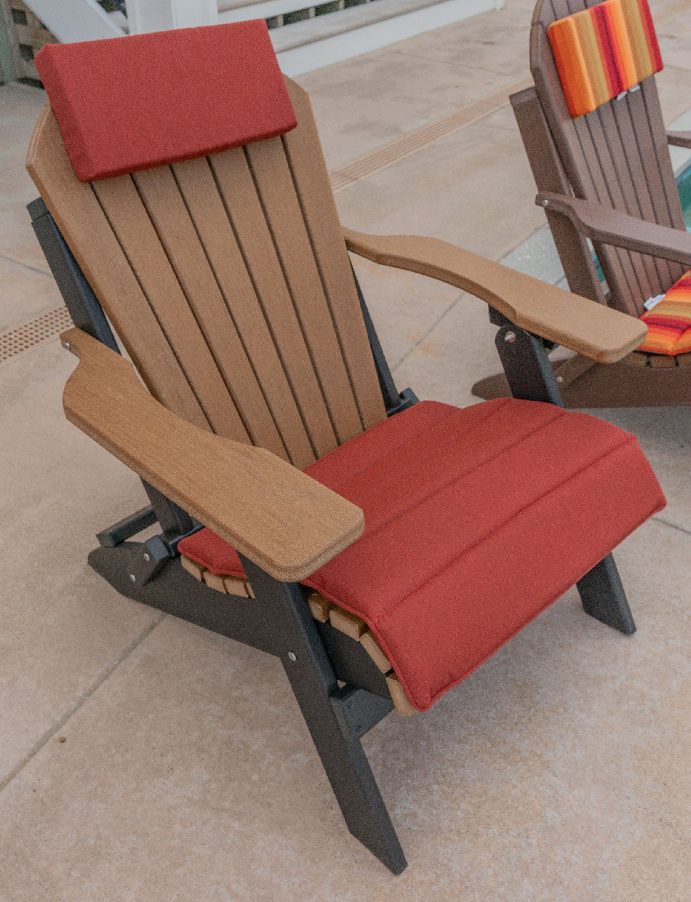 Folding And Stationary Adirondack Chair Seat Cushions Sunbrella® Fabric (18 Colors Options!)