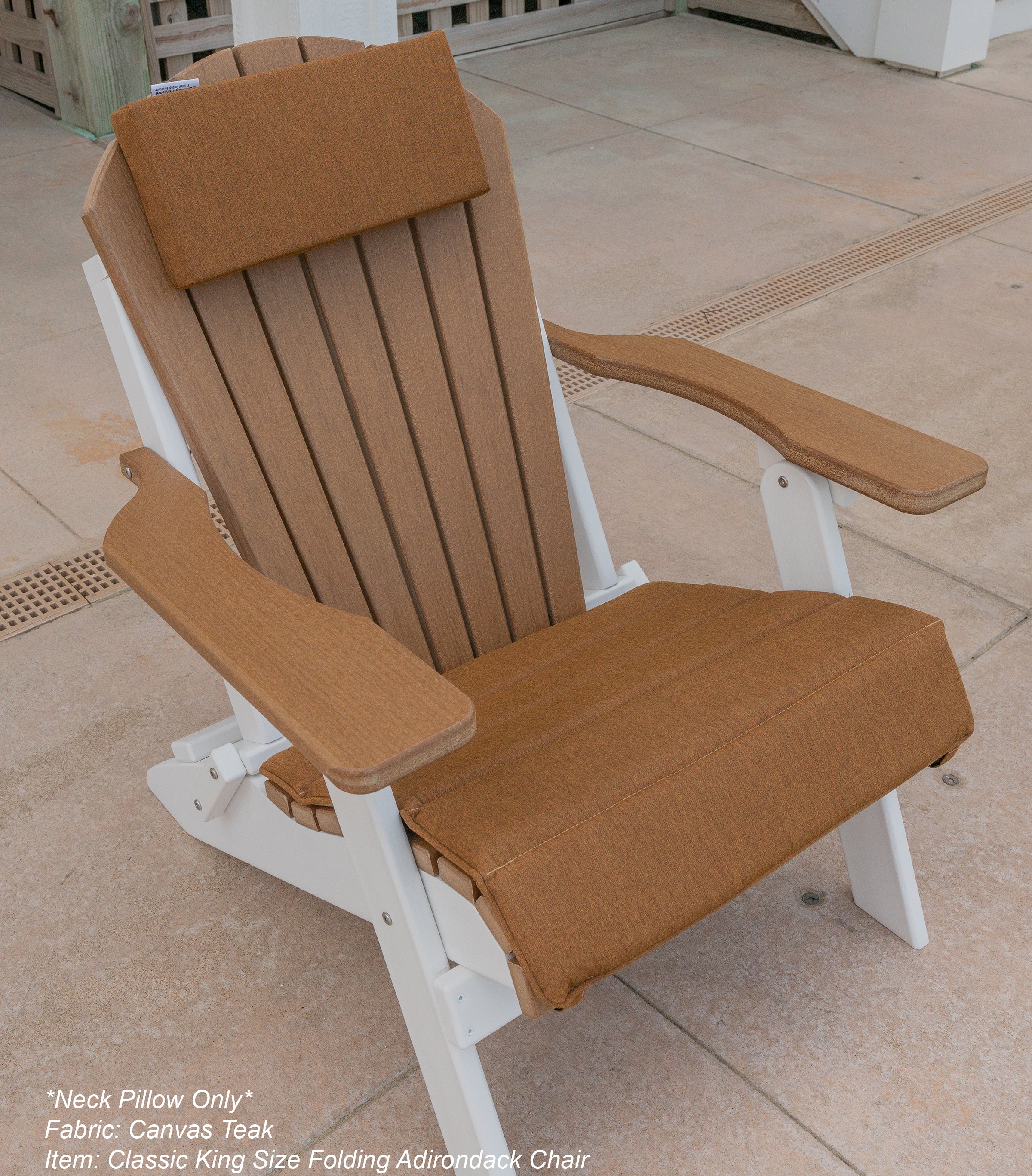 Neck Pillow With Velcro Ties in Sunbrella® Fabric (18 Colors Options!)