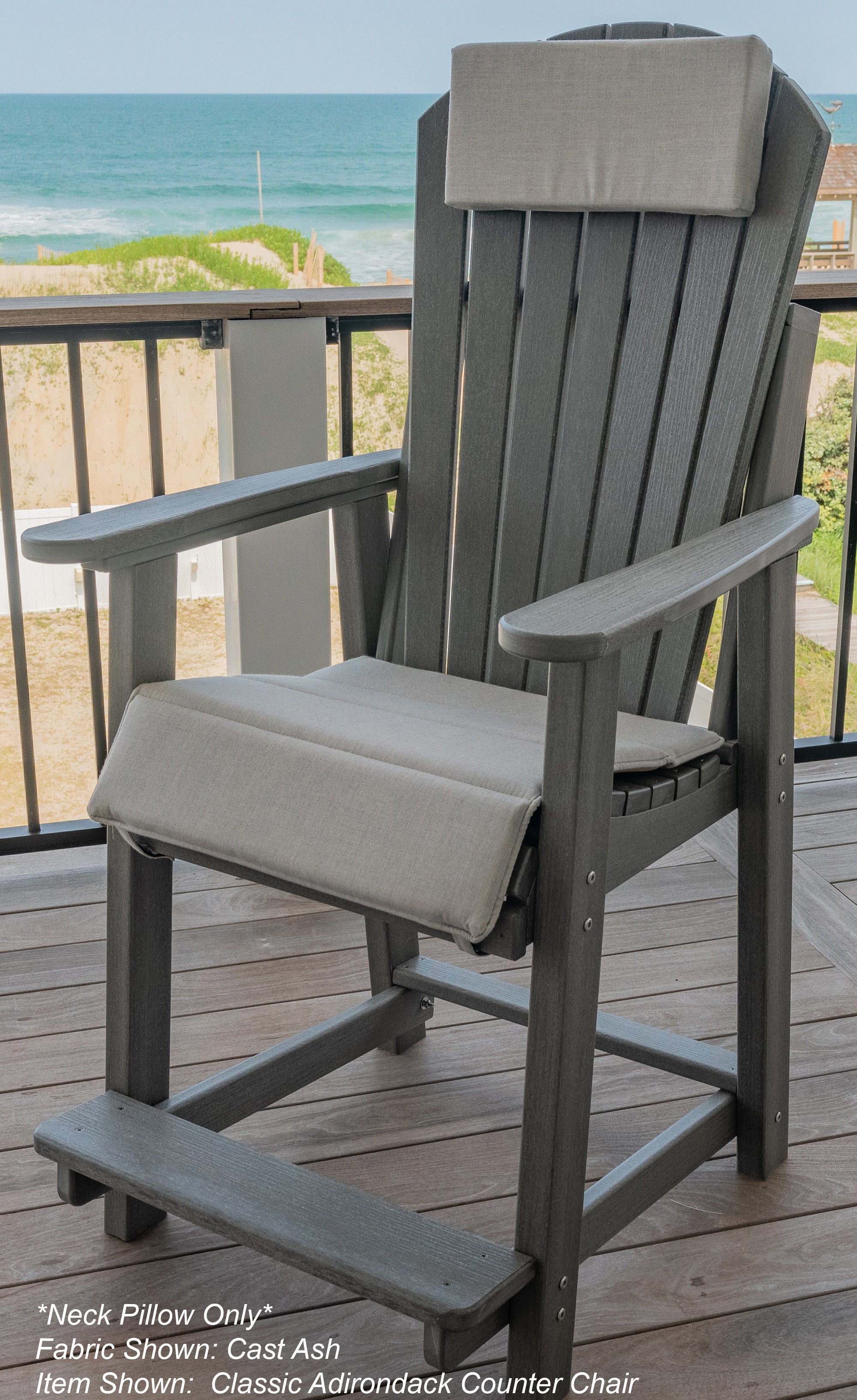 Neck Pillow With Velcro Ties in Sunbrella® Fabric (18 Colors Options!)