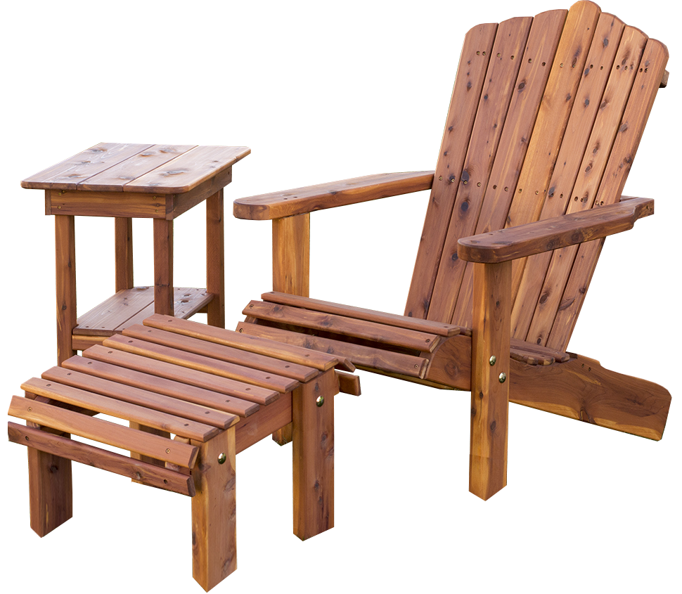 Amish Red Cedar Adirondack Lounge Set - New