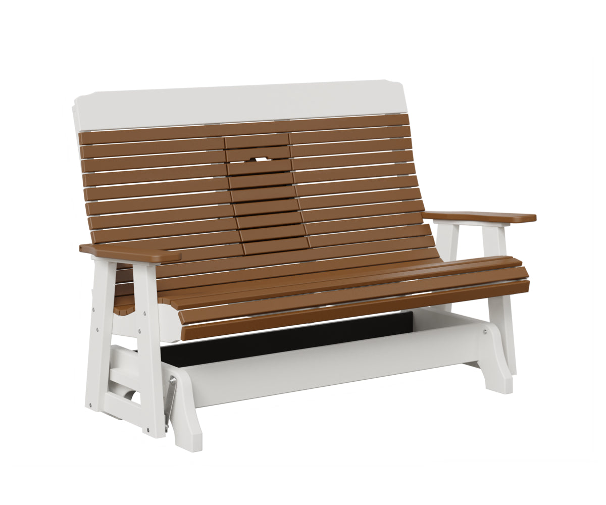 Traditional Loveseat Glider With Flip Down Console