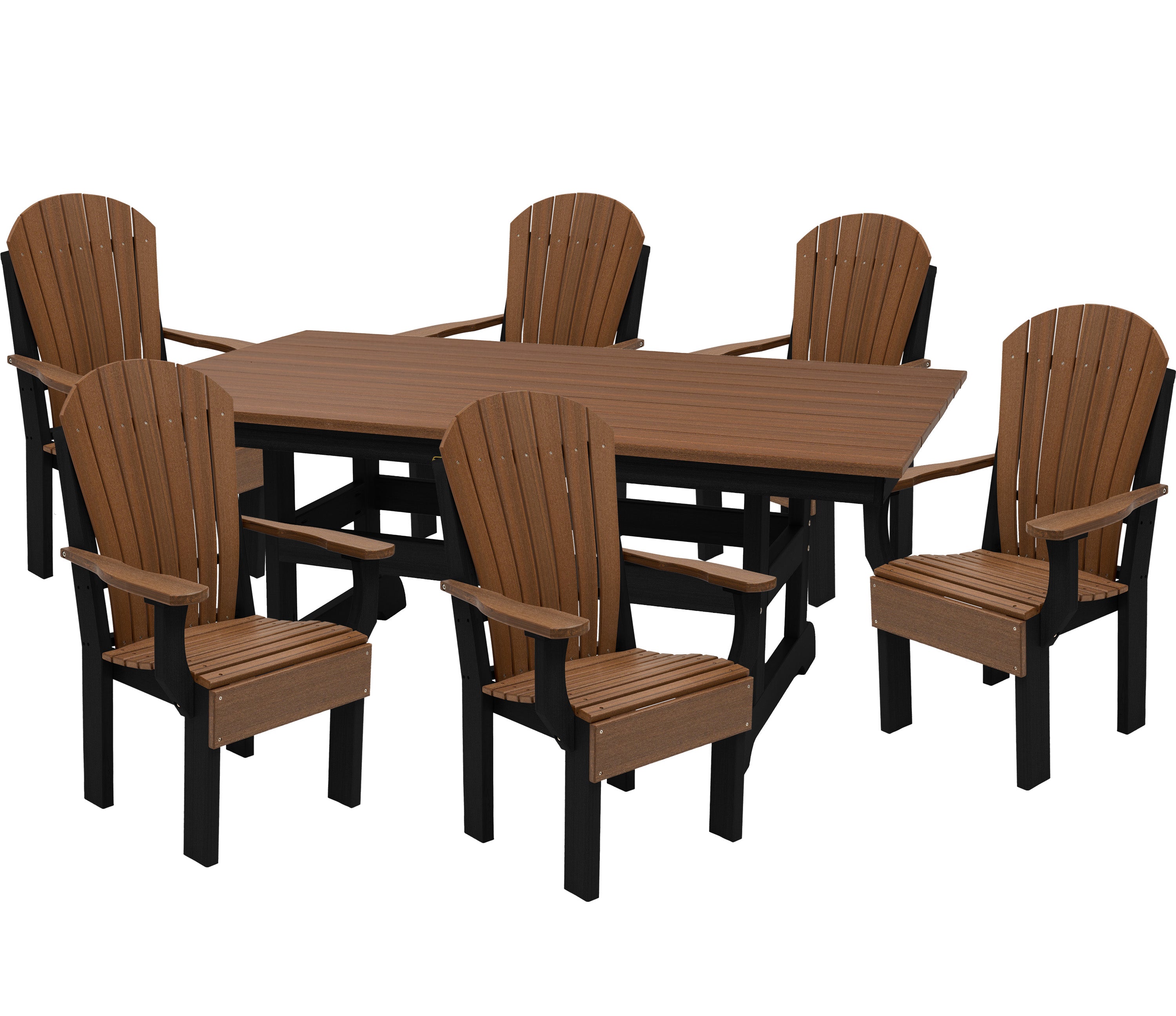 7-Piece Farmhouse Adirondack Dining Table Set