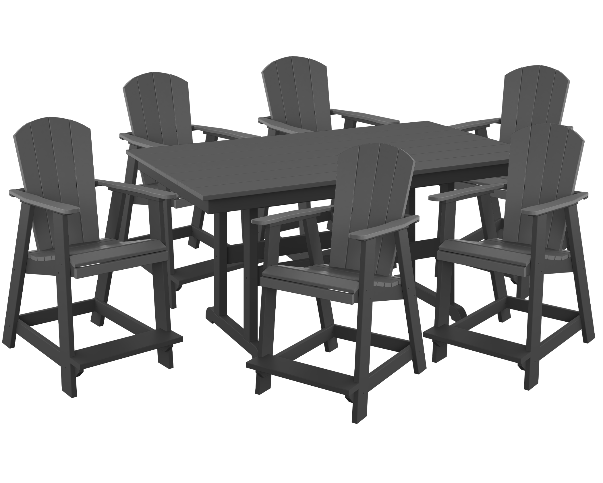DURAWEATHER POLY® 7-Piece Yorkshire Adirondack Counter Set