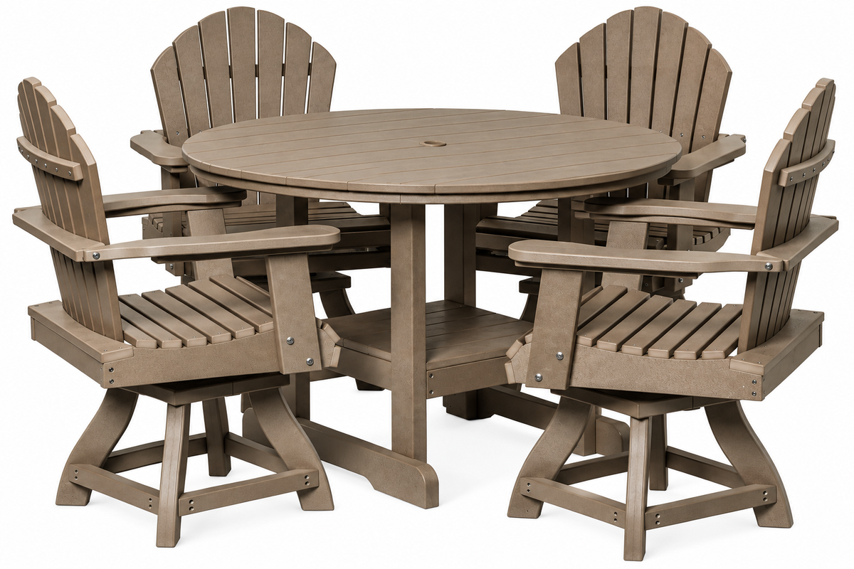 5-Piece Nantucket Swivel Dining Table Set