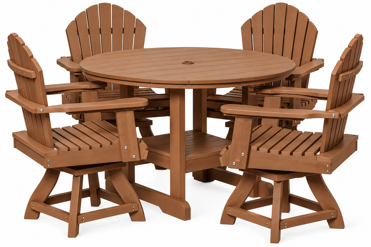 5-Piece Nantucket Swivel Dining Table Set