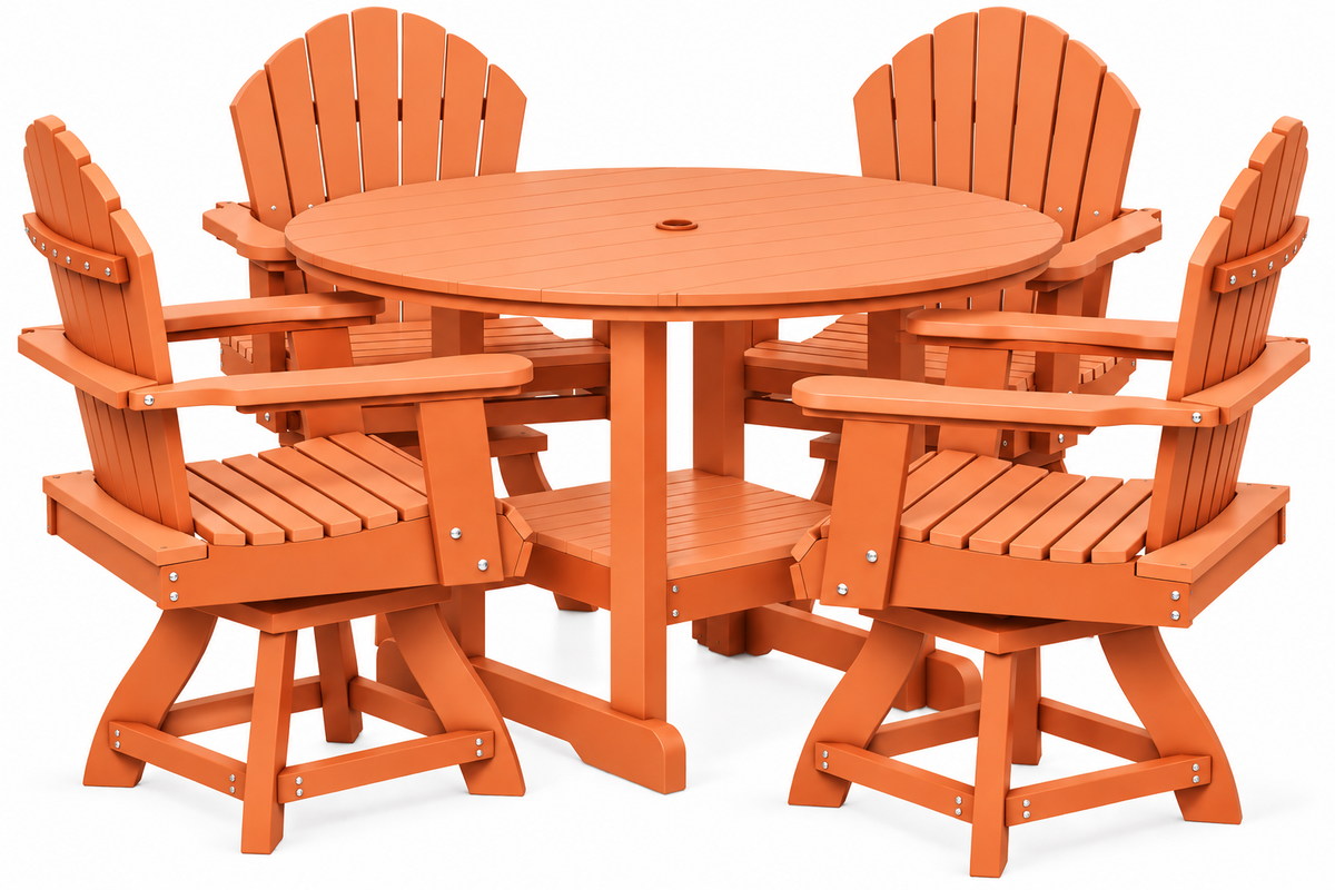 5-Piece Nantucket Swivel Dining Table Set