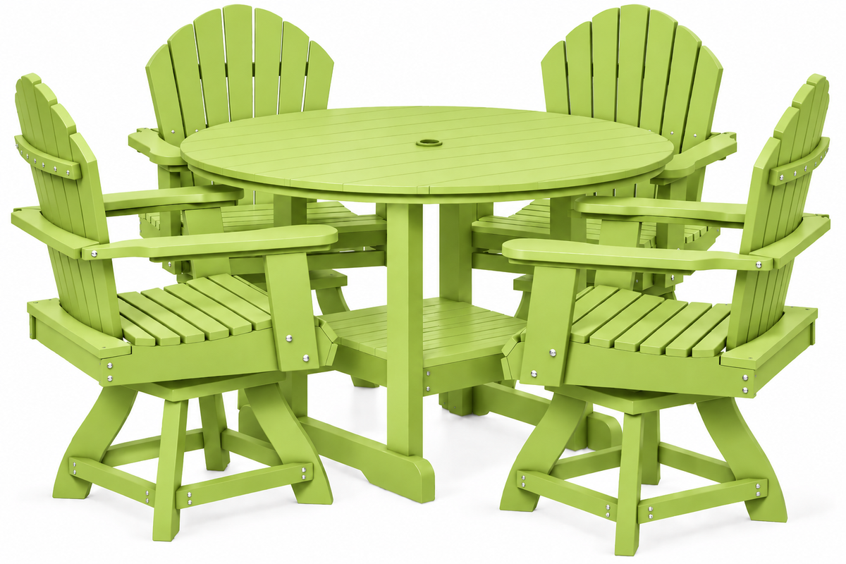 5-Piece Nantucket Swivel Dining Table Set