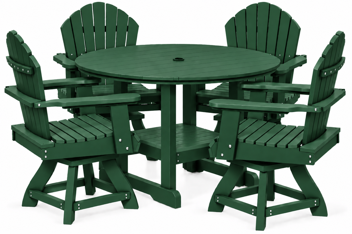 5-Piece Nantucket Swivel Dining Table Set