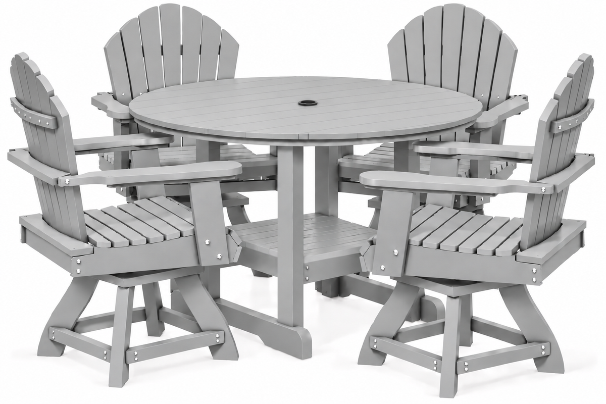 5-Piece Nantucket Swivel Dining Table Set