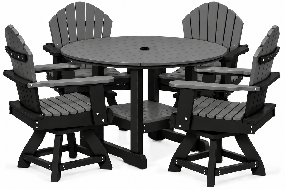 5-Piece Nantucket Swivel Dining Table Set