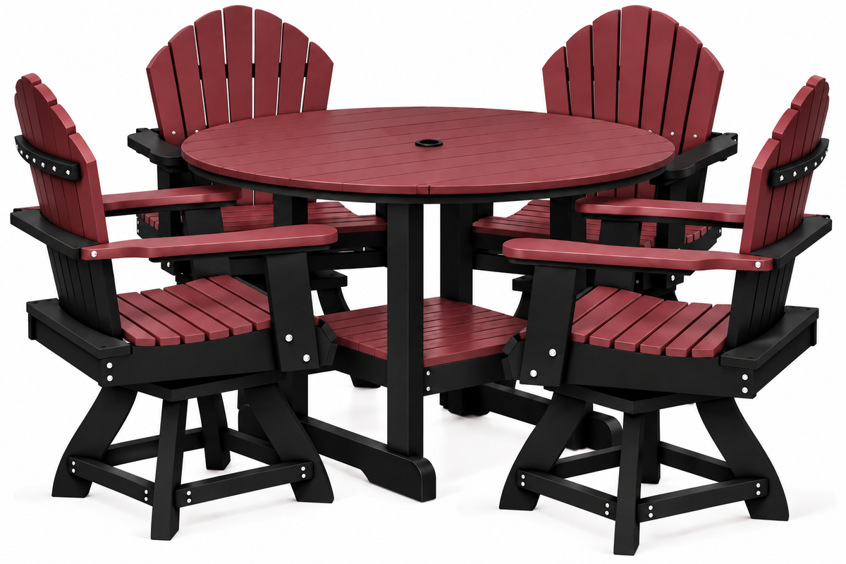 5-Piece Nantucket Swivel Dining Table Set