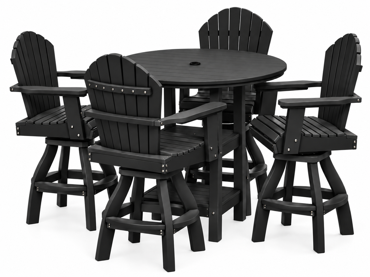 5-Piece Nantucket Swivel Pub Height Dining Table Set