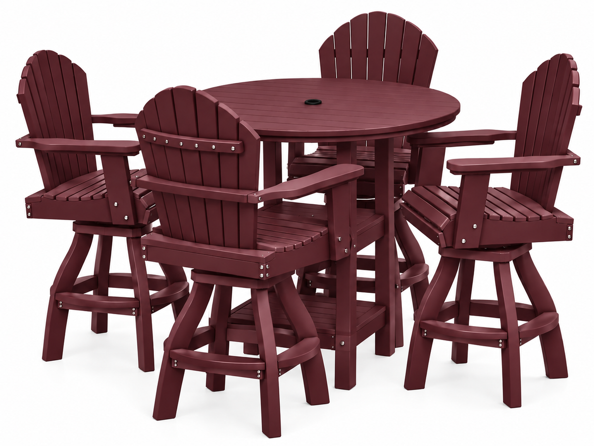 5-Piece Nantucket Swivel Pub Height Dining Table Set