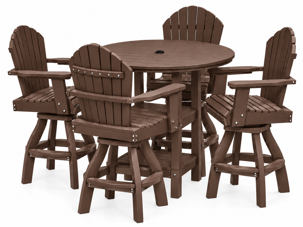 5-Piece Nantucket Swivel Pub Height Dining Table Set