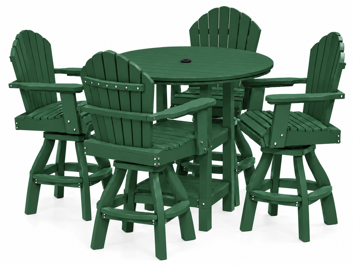 5-Piece Nantucket Swivel Pub Height Dining Table Set