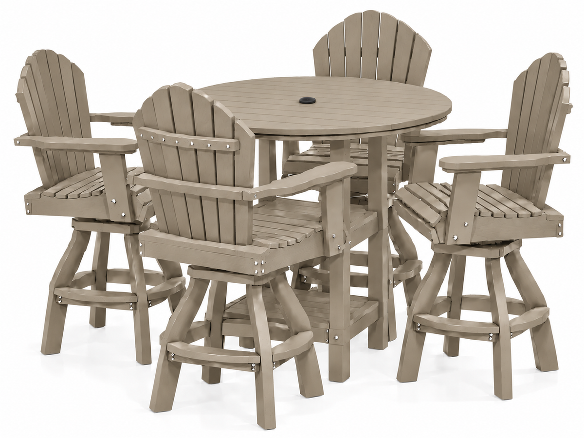 5-Piece Nantucket Swivel Pub Height Dining Table Set