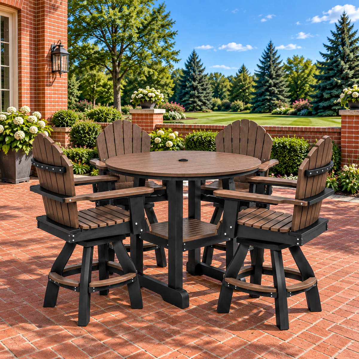 5-Piece Nantucket Swivel Pub Height Dining Table Set