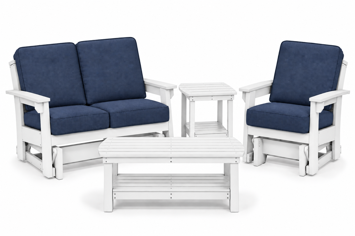 4- Piece Malibu Lounge Gliders Set - Sunbrella® Fabric