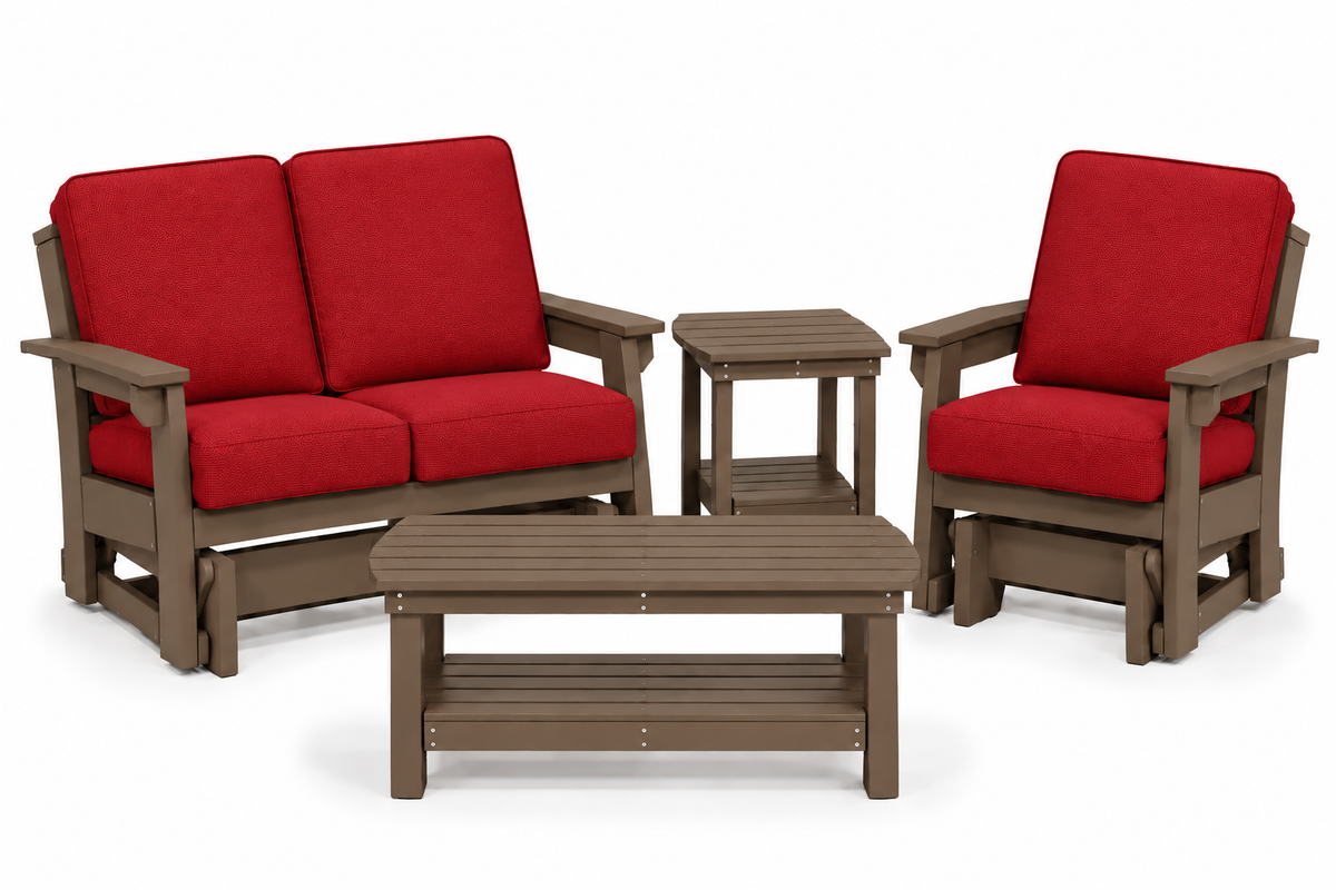 4- Piece Malibu Lounge Gliders Set - Sunbrella® Fabric