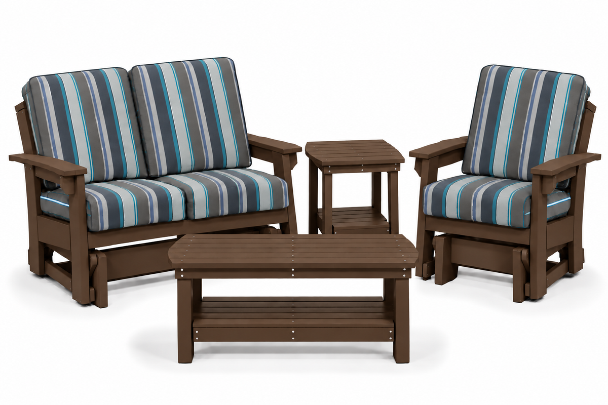 4- Piece Malibu Lounge Gliders Set - Sunbrella® Fabric