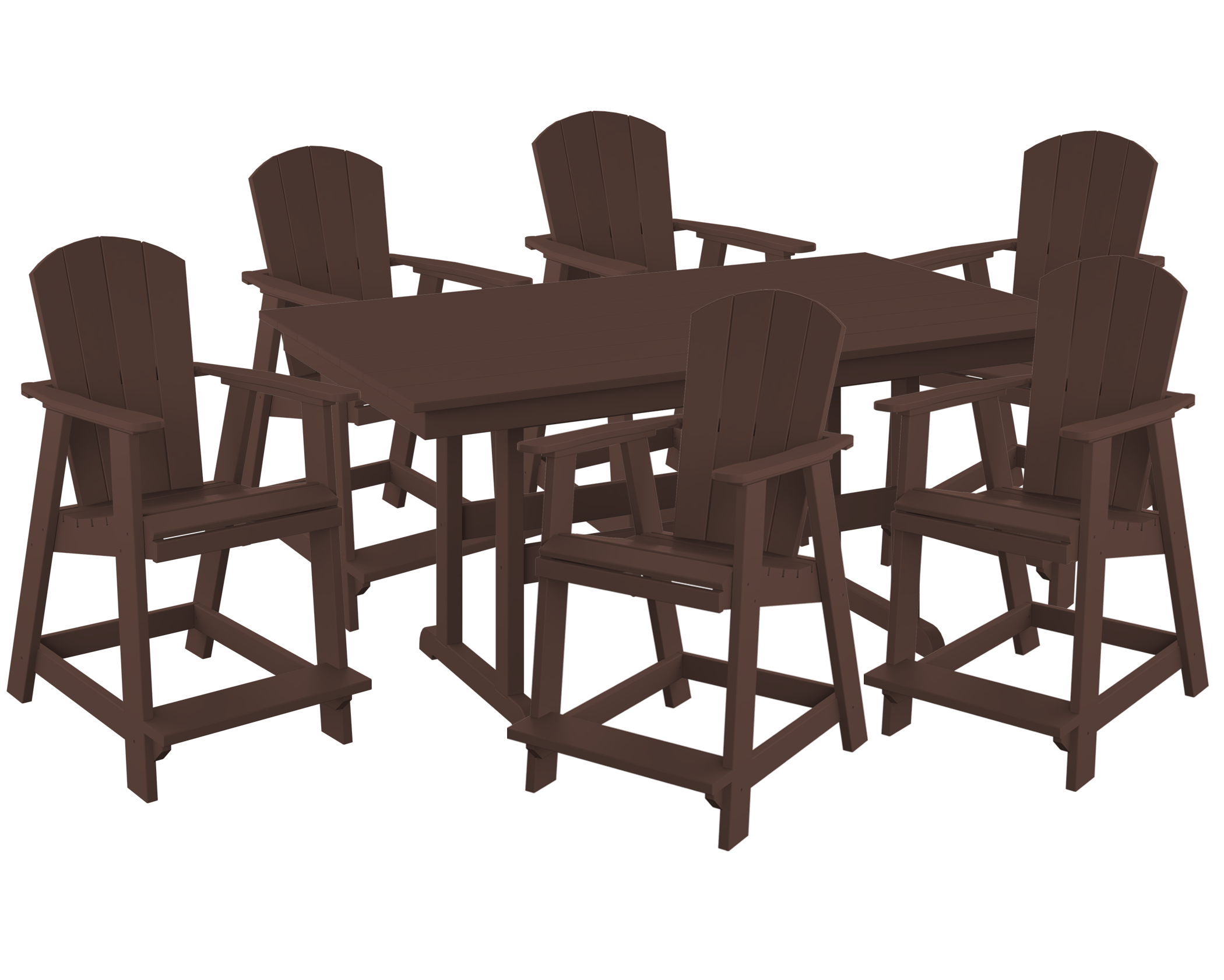 DURAWEATHER POLY® 7-Piece Yorkshire Adirondack Counter Set