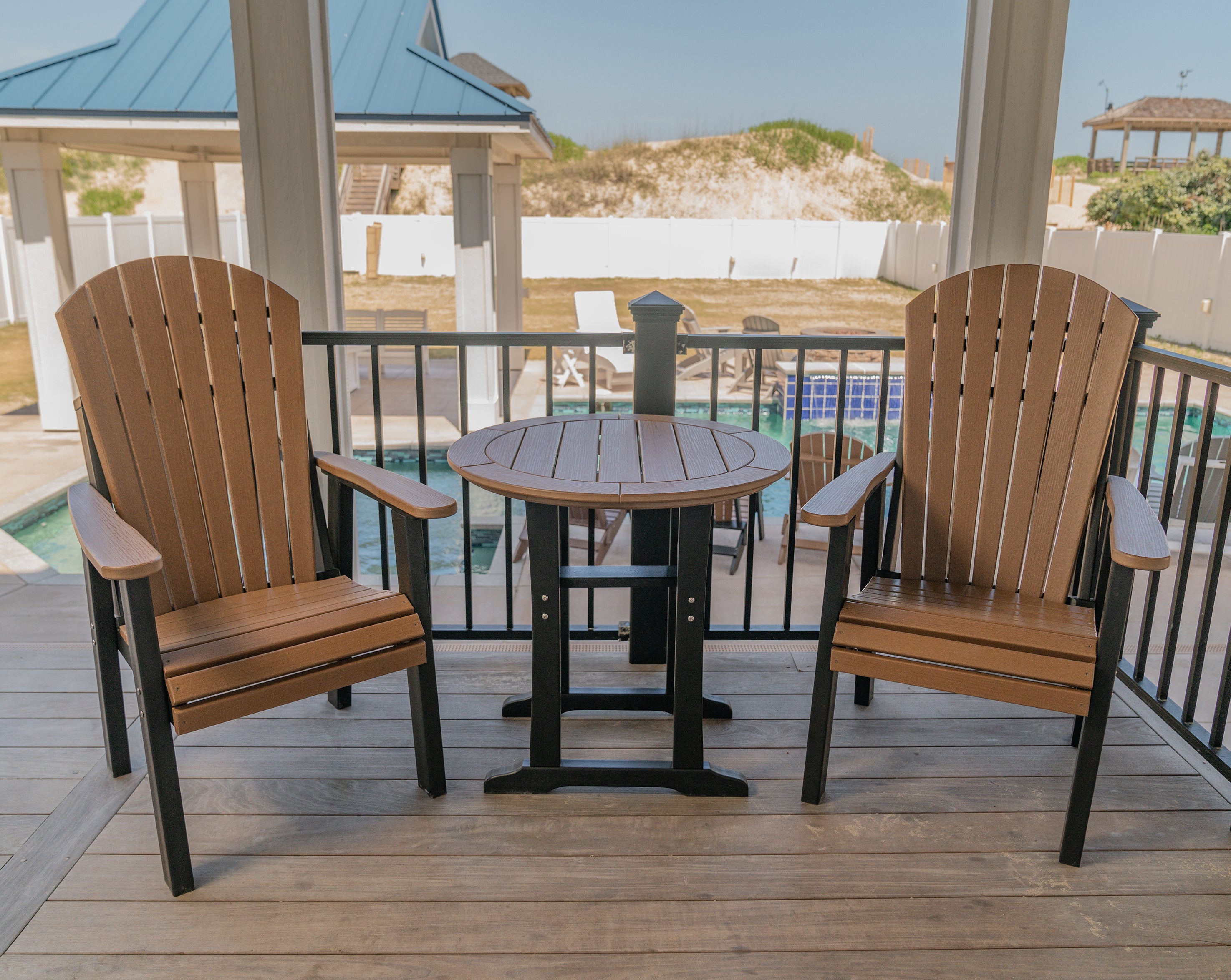 3-Piece Adirondack Bistro Dining Table Set