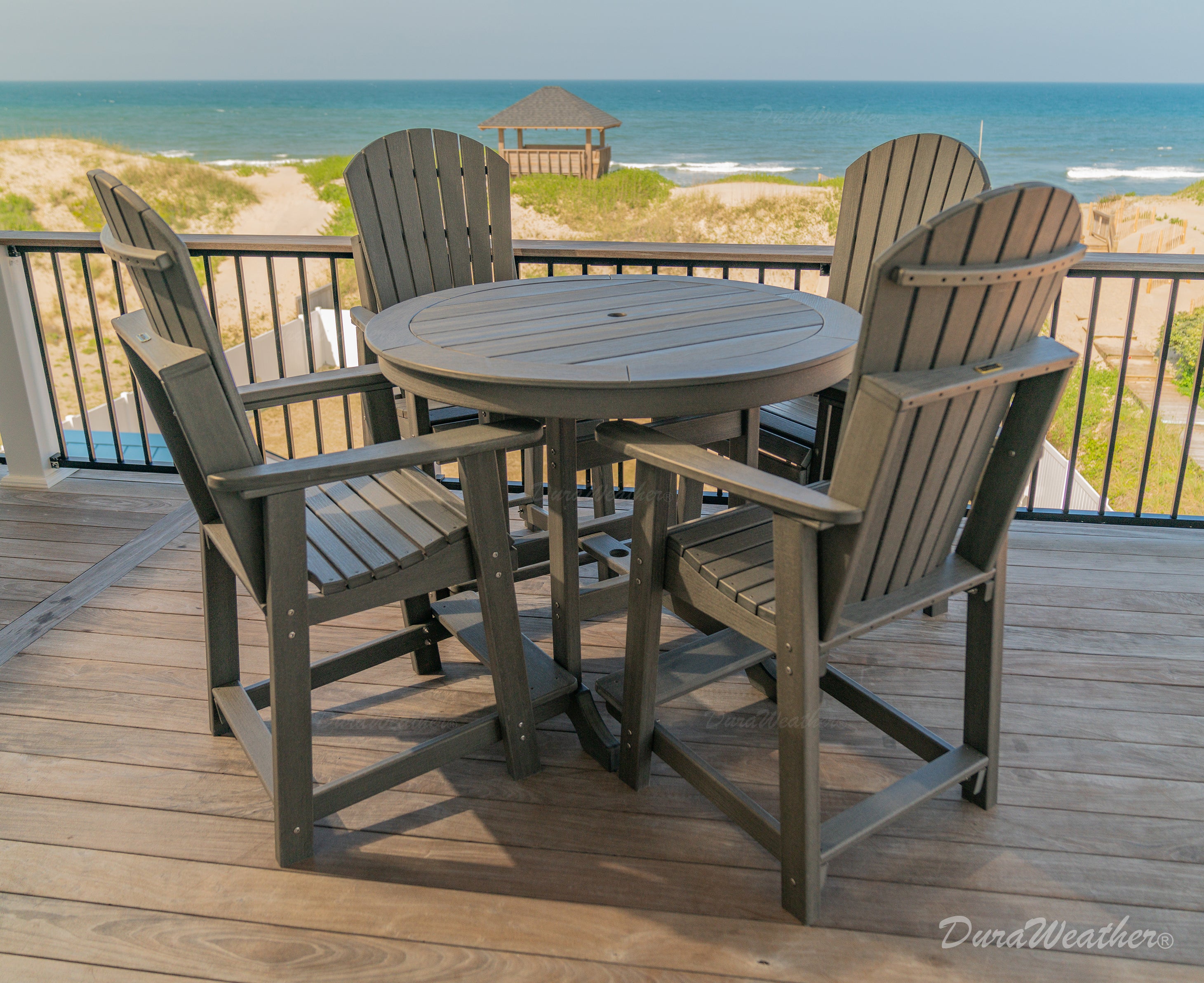 5-Piece Classic Adirondack Counter Height Dining Table Set