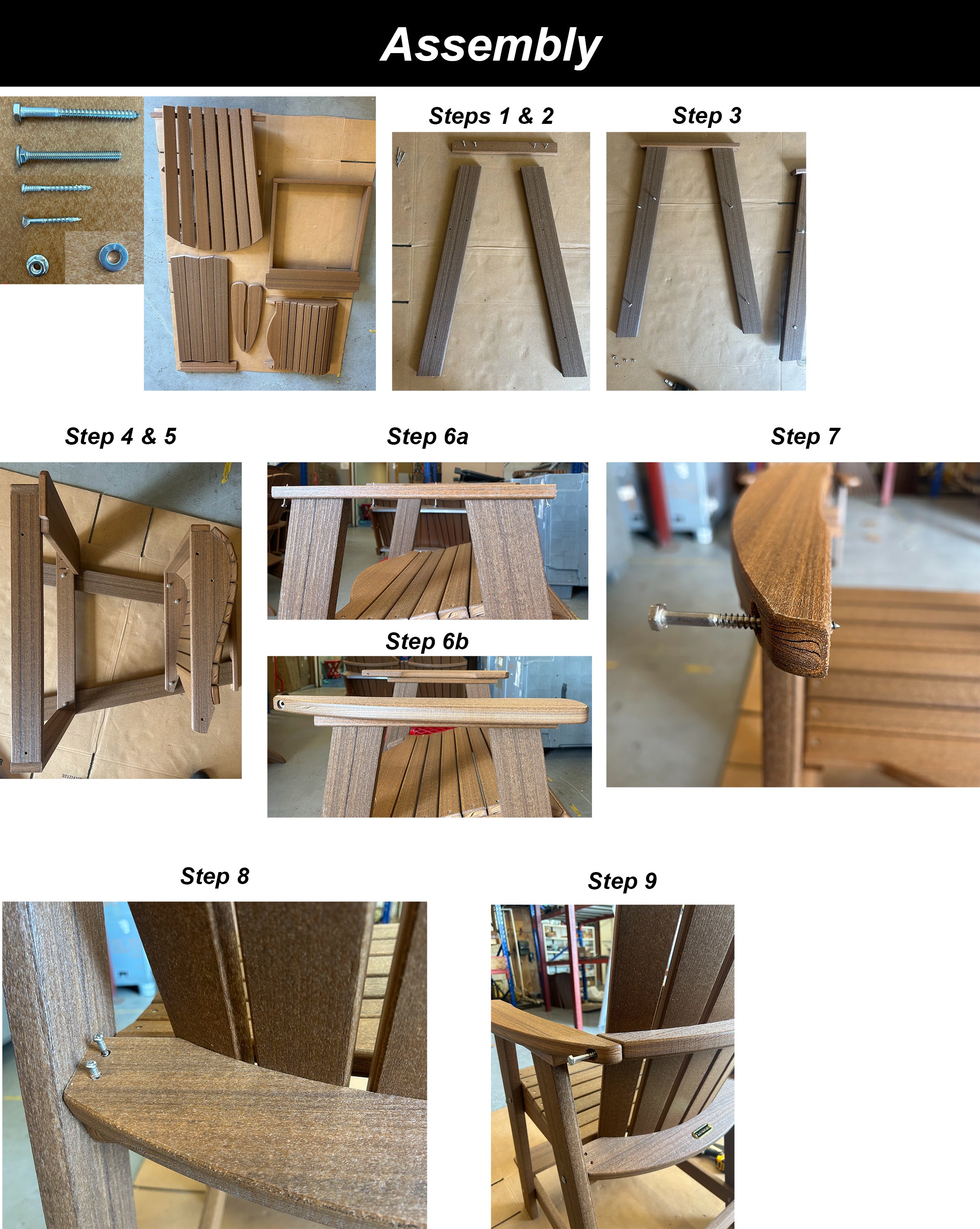 Oceanview Adirondack Counter Chair