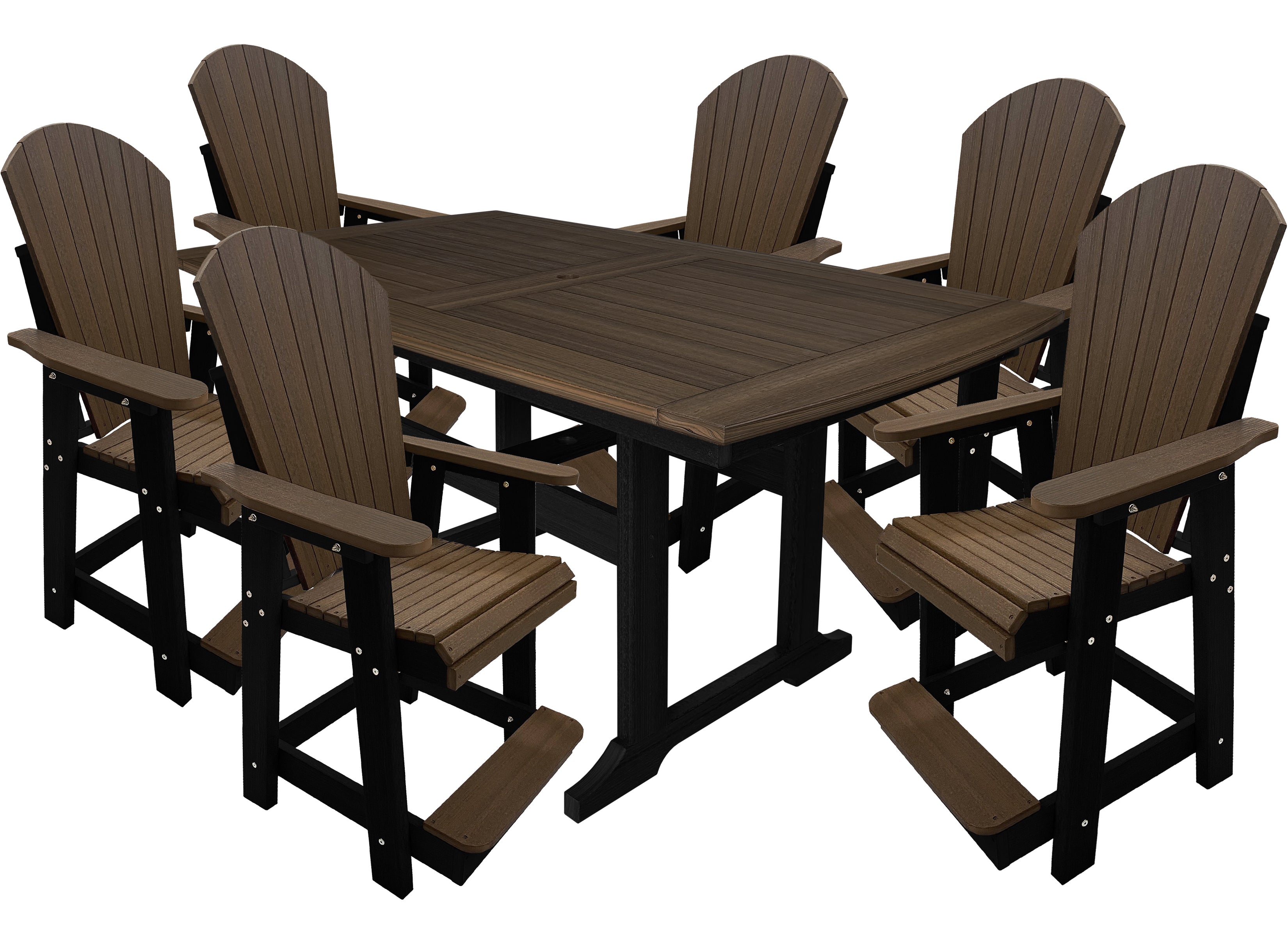 7-Piece Lakeside Adirondack Counter Set